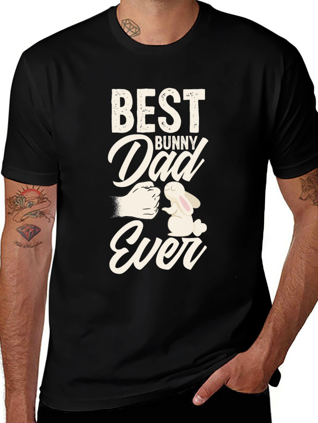 Variant 15 of Best Bunny Dad Ever T-Shirt - Gift for Rabbit Lovers!