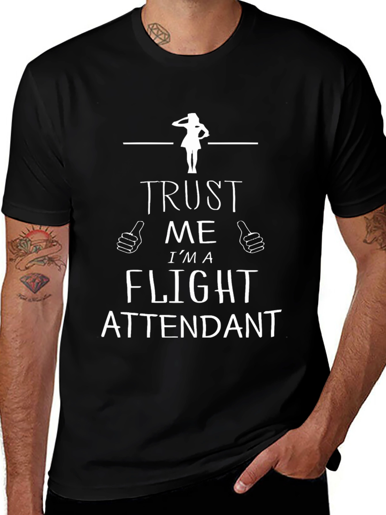 Variant 17 of Trust Me I'm a Flight Attendant T-Shirt