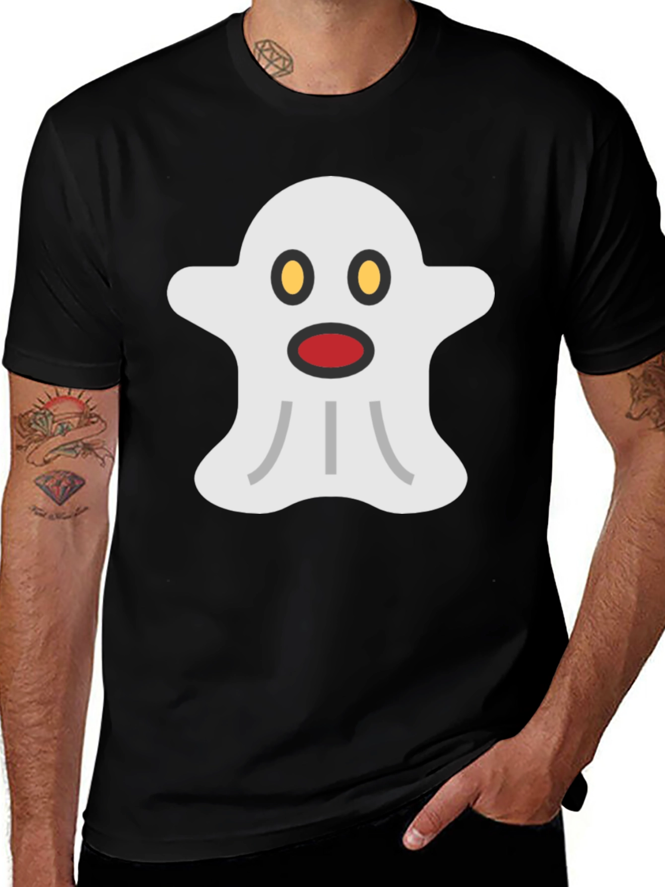Variant 14 of Ghost Emoji T-Shirt - Spooky Fun!