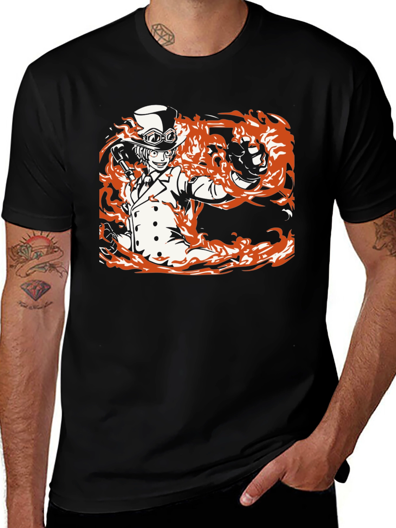 One Piece Sabo Flame T-Shirt - Anime Manga