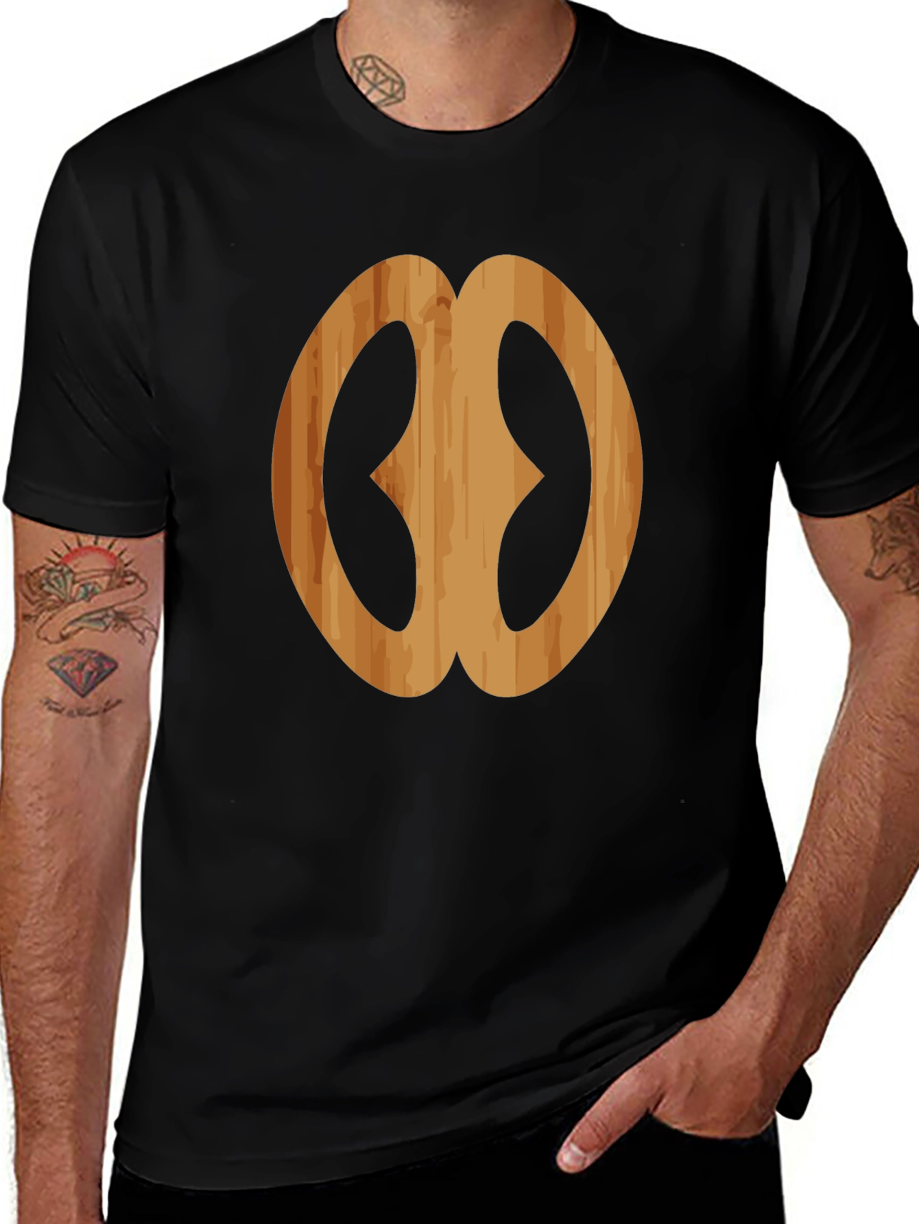 Wooden Adinkra Symbol Black T-Shirt