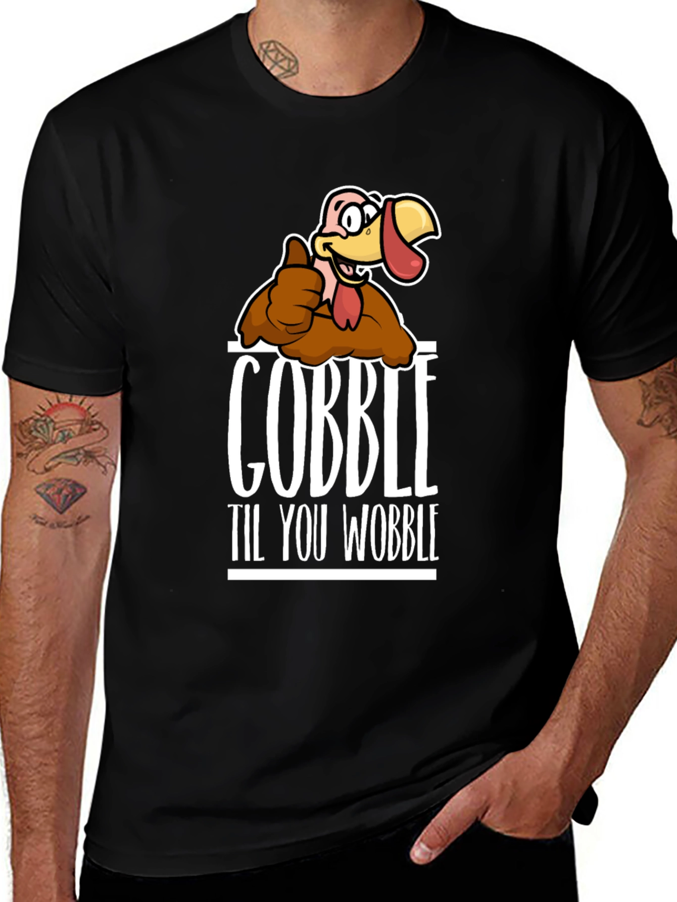 Gobble Til You Wobble Thanksgiving T-Shirt