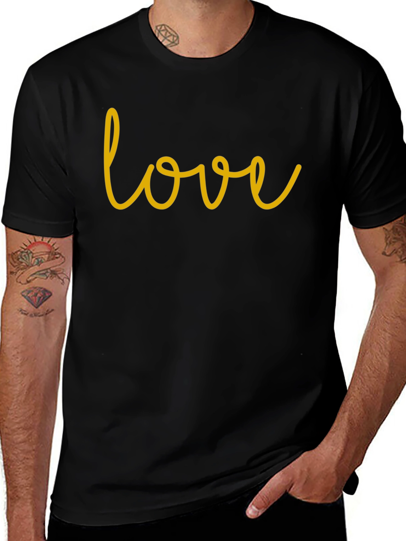 Variant 16 of Love Script T-Shirt - Soft Cotton Blend, Stylish Design