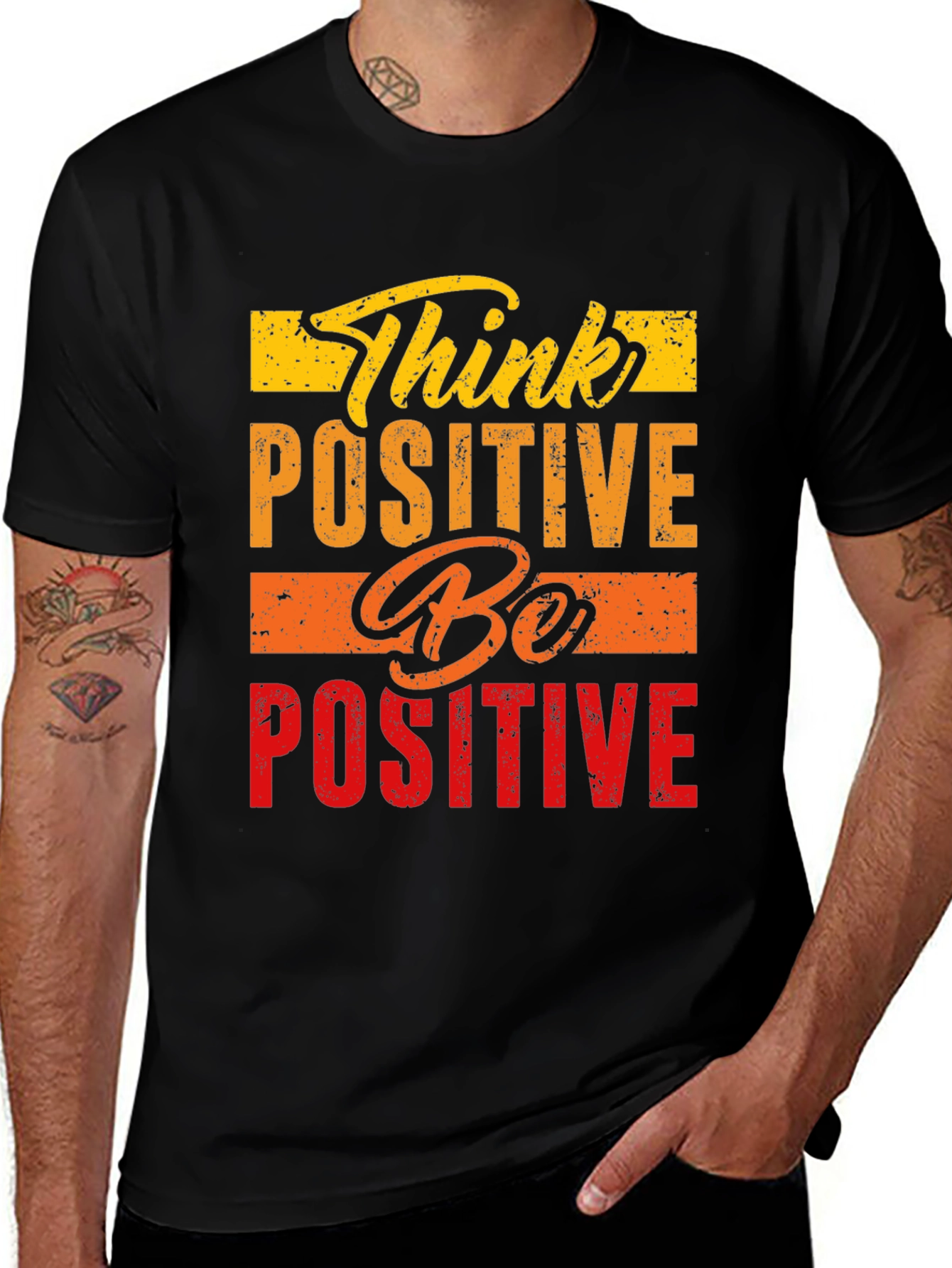 Variant 20 of Think Positive Be Positive Graphic Tee