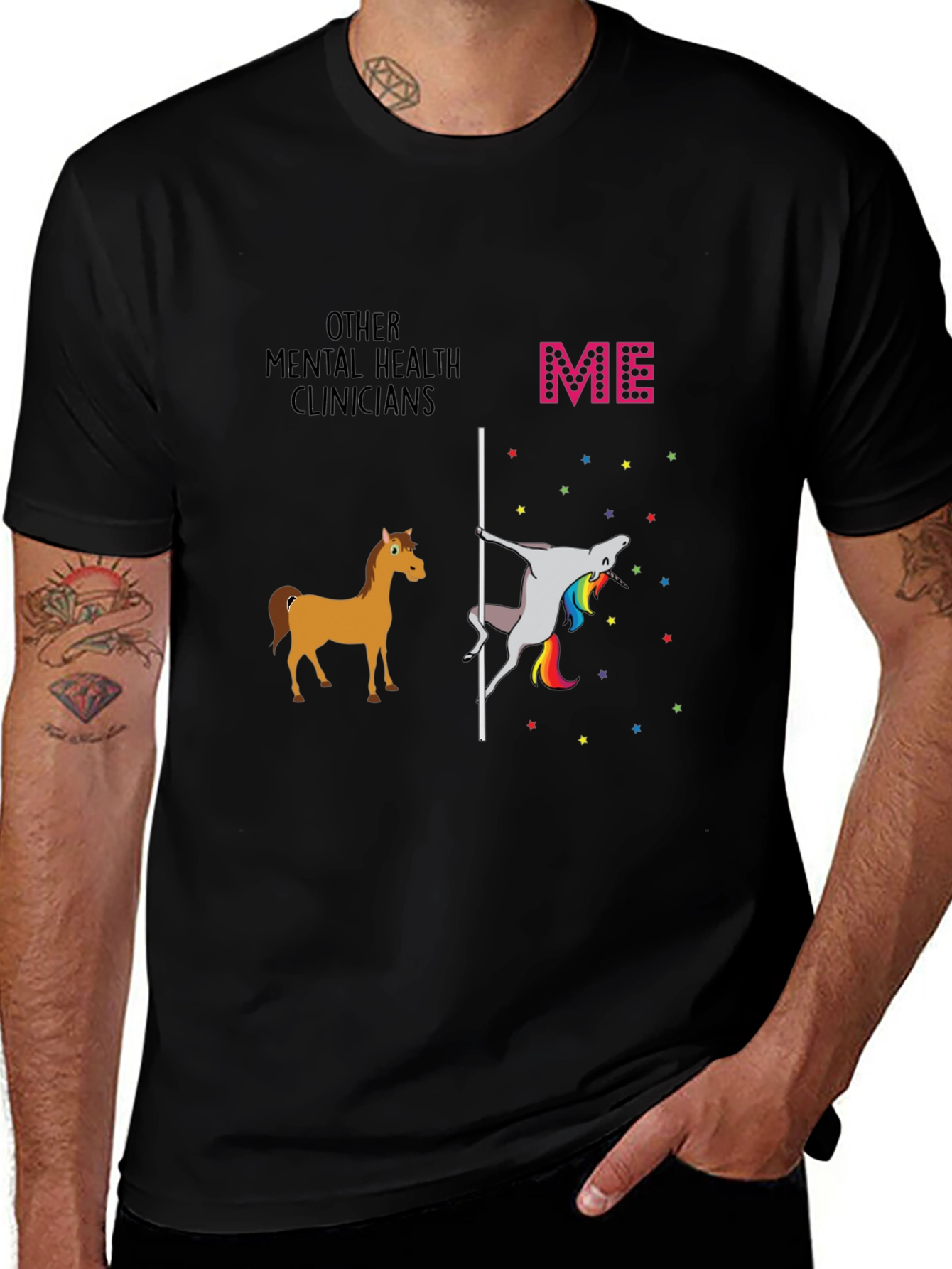 Variant 18 of Mental Health Clinician T-Shirt - Funny Unicorn
