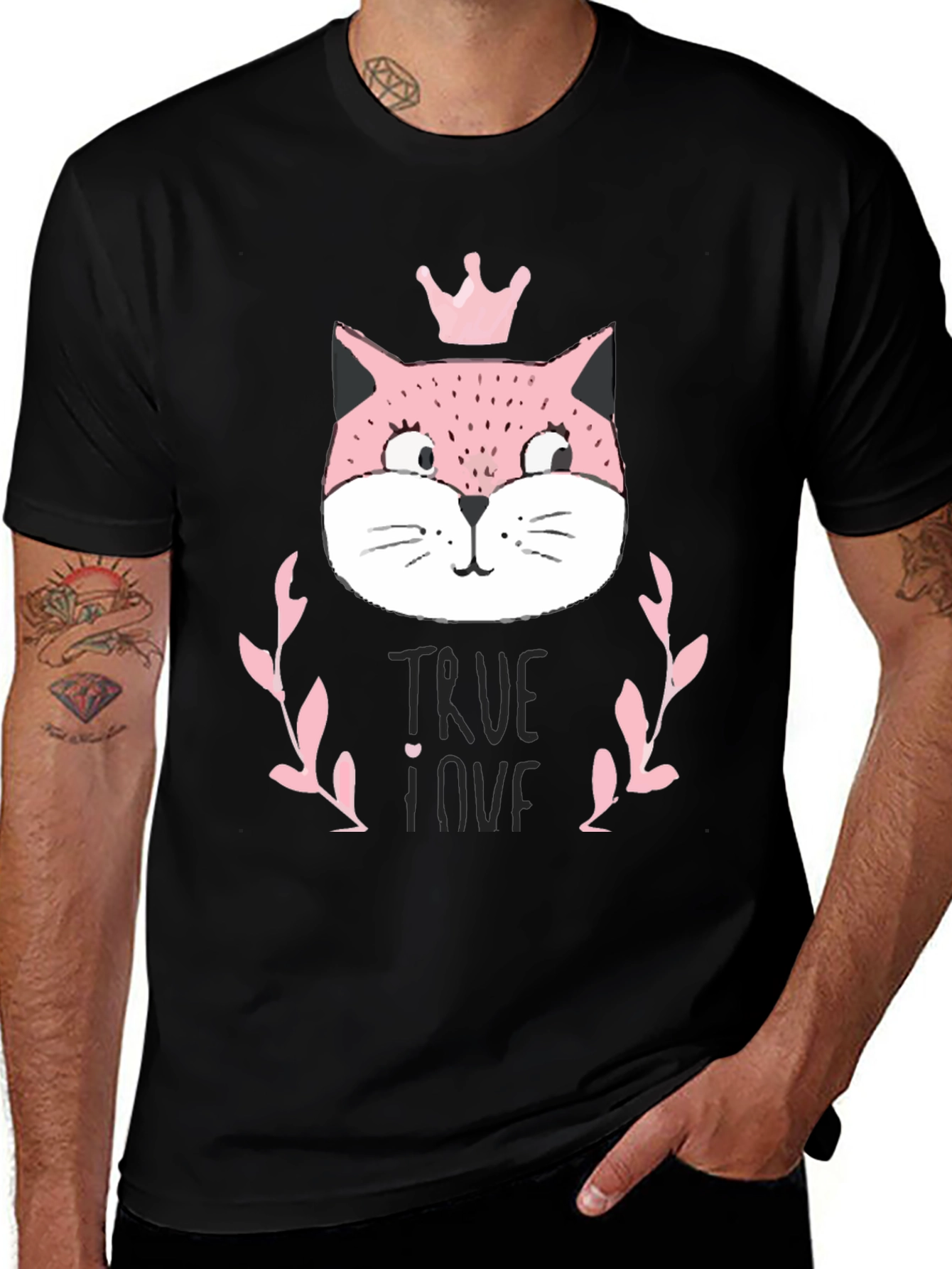 Variant 9 of Cute Pink Cat Princess T-Shirt - True Love