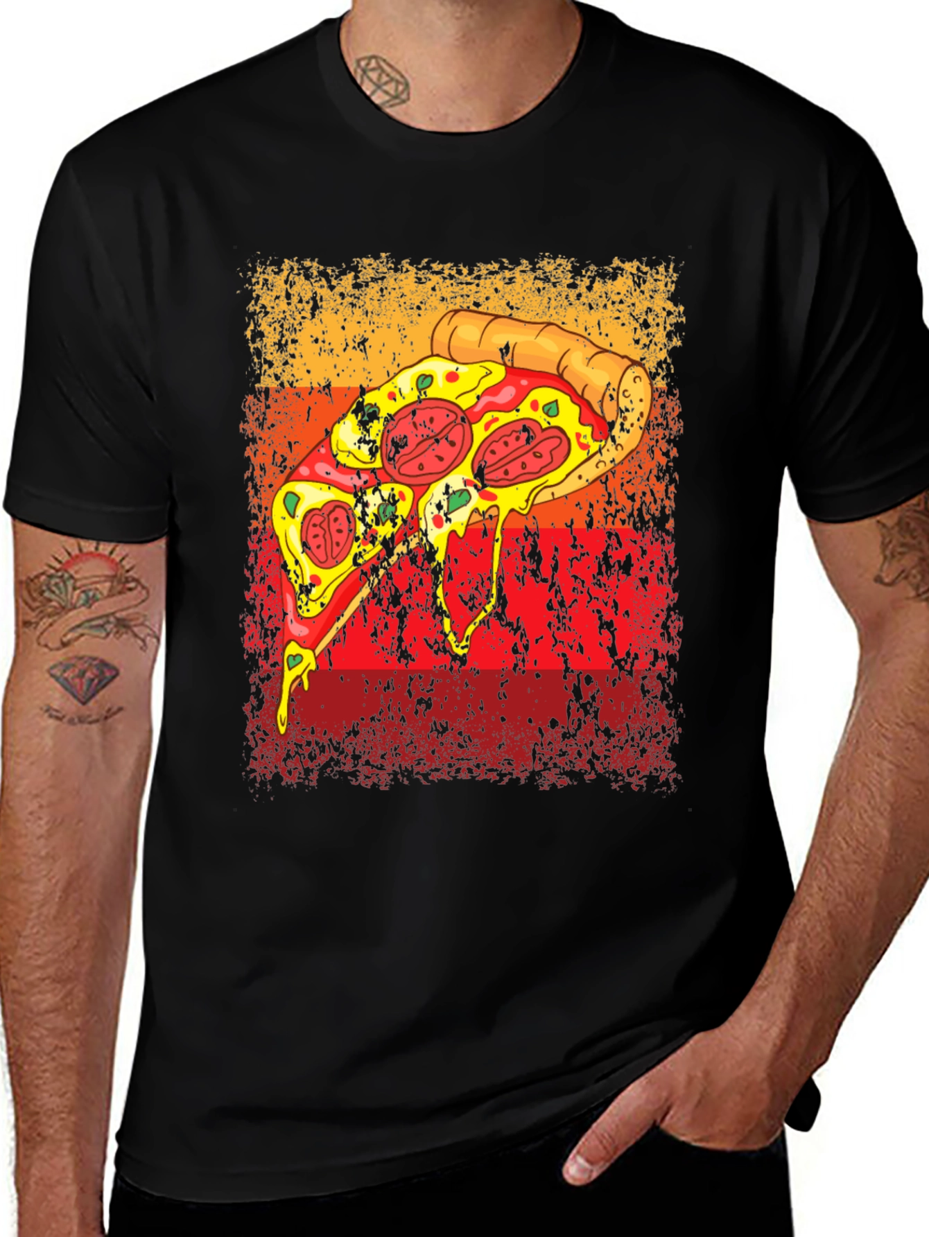 Variant 3 of Pizza Graphic Tee - Retro Style