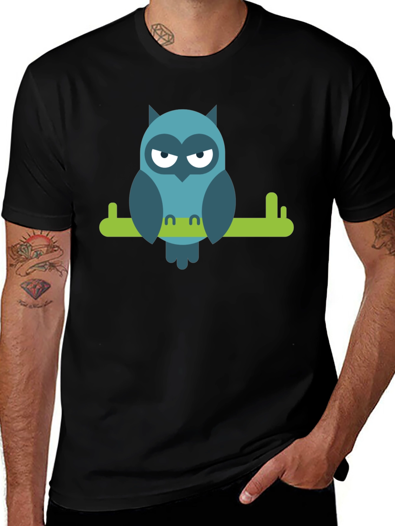 Variant 28 of Cool Owl Graphic Tee - Soft Cotton Comfort