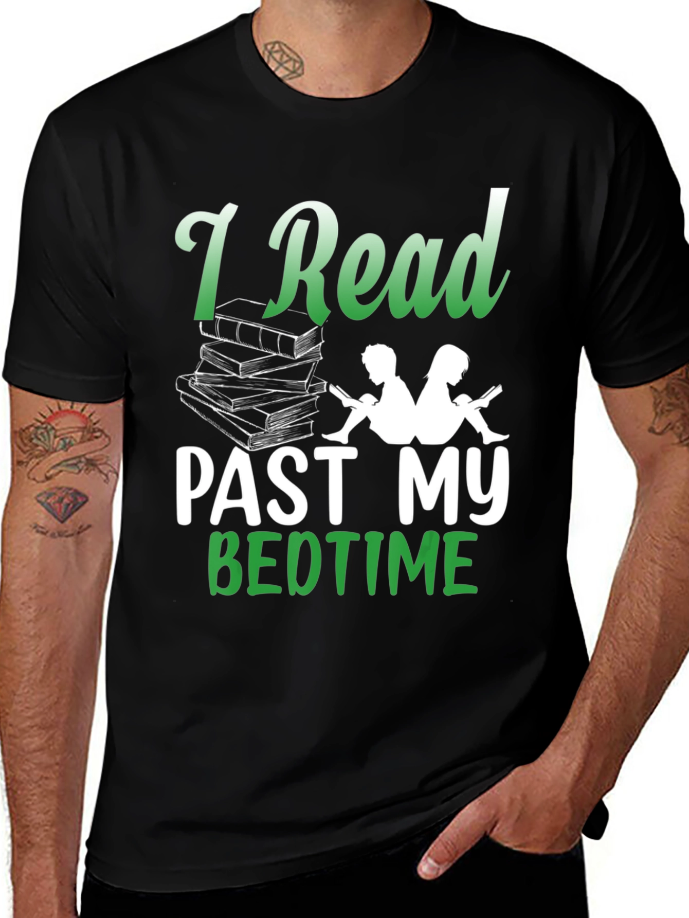 Variant 26 of I Read Past My Bedtime Book Lover T-Shirt