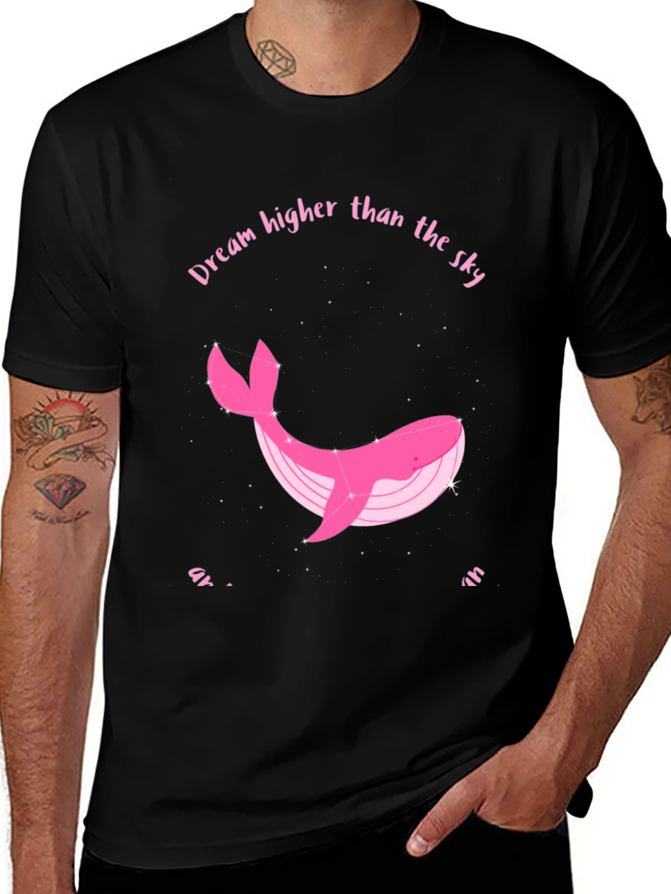 Variant 29 of Dream Higher Whale Graphic Tee