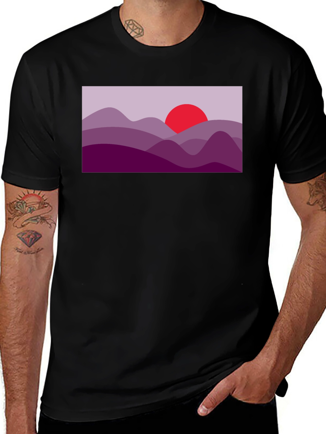 Variant 10 of Sunset Mountains Graphic T-Shirt