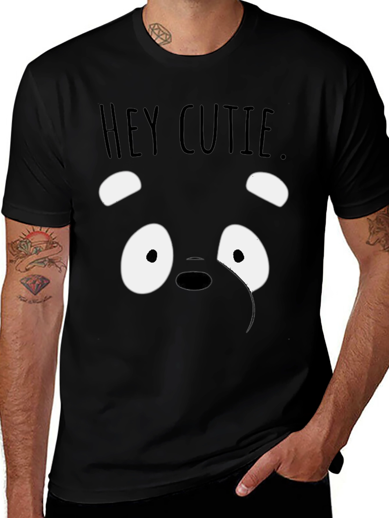 Variant 22 of Hey Cutie Panda Face T-Shirt
