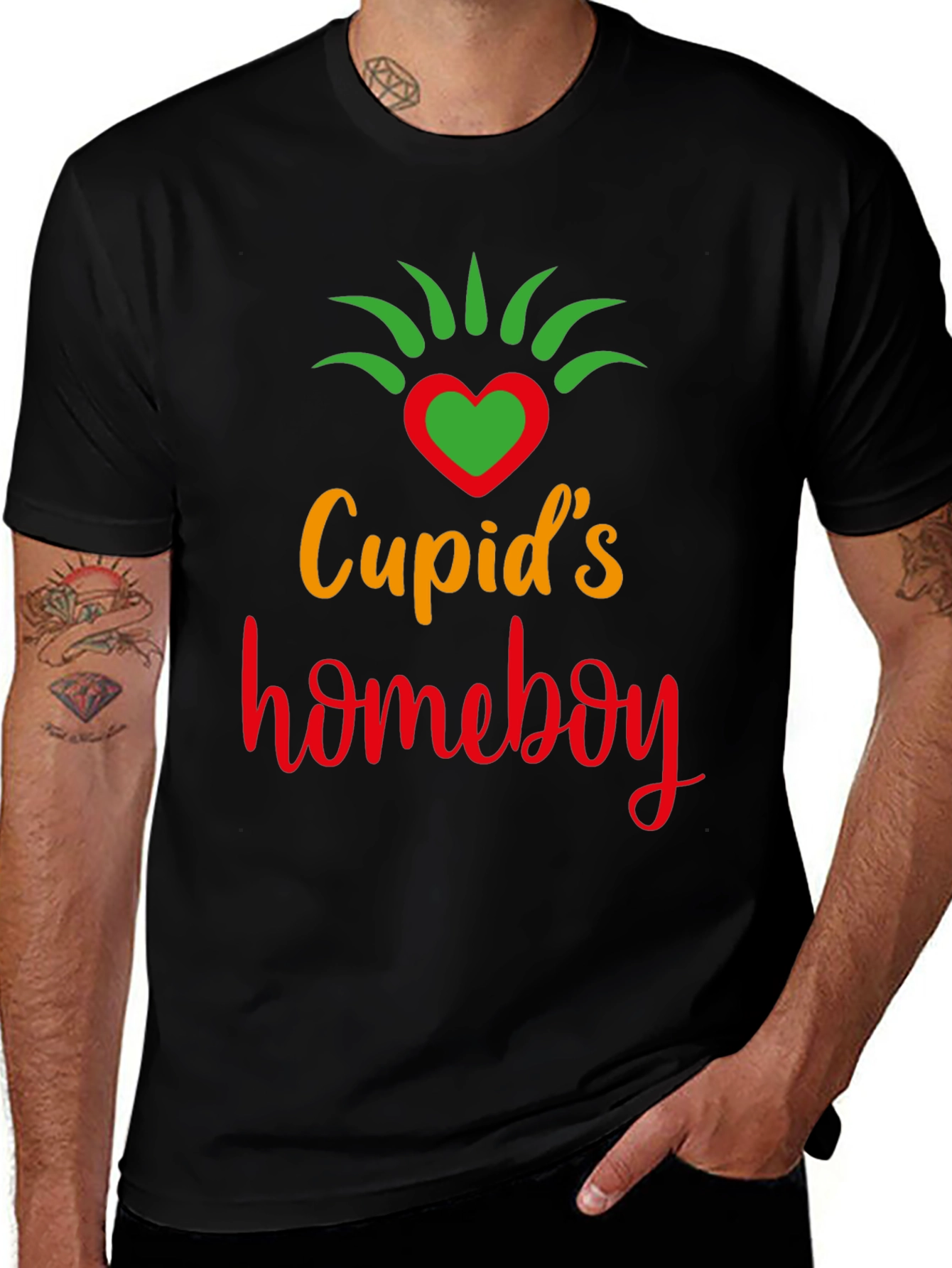 Variant 20 of Cupid's Homeboy Valentine's Day Graphic Tee