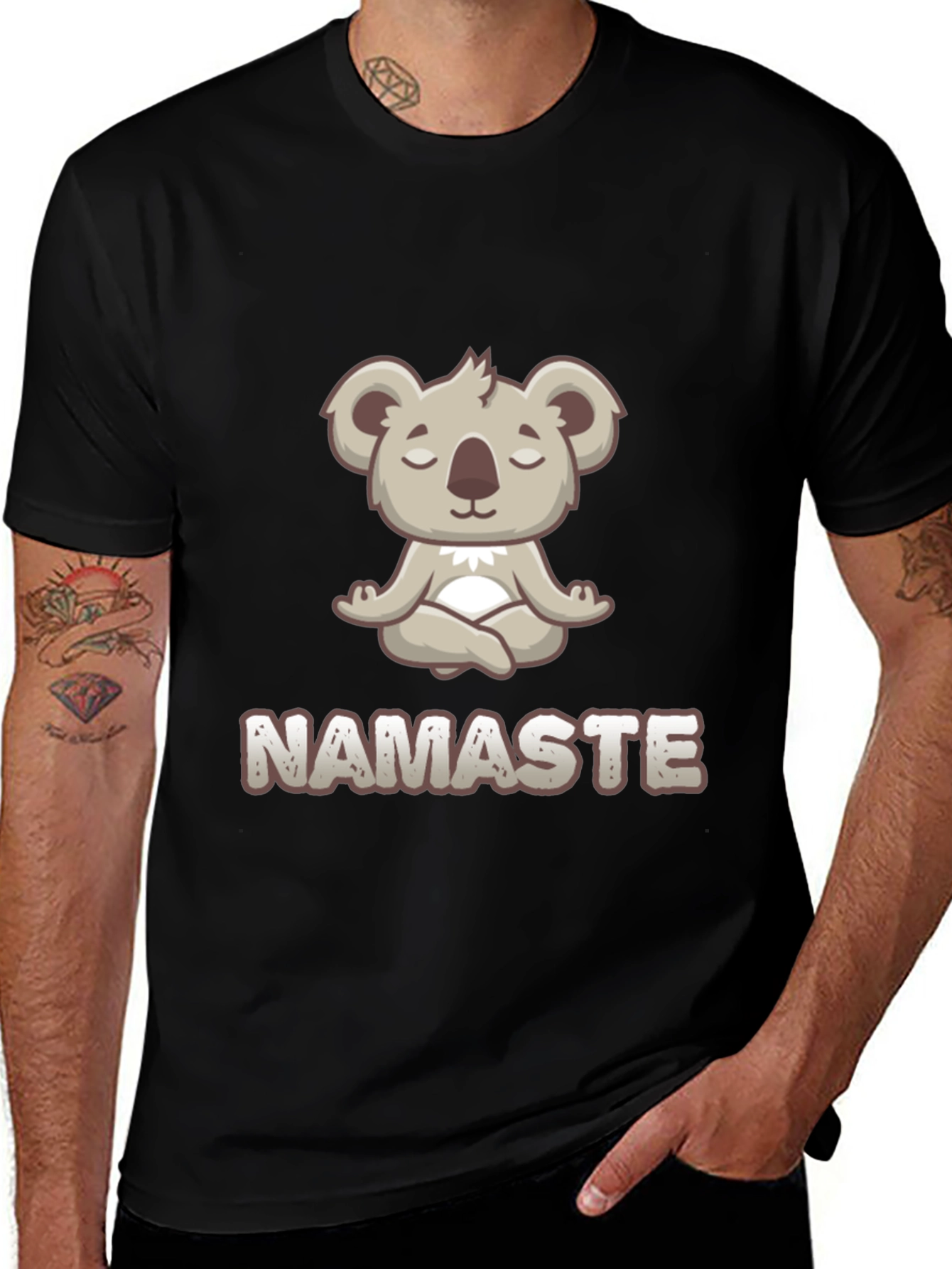 Variant 11 of Namaste Koala Bear Meditation T-Shirt