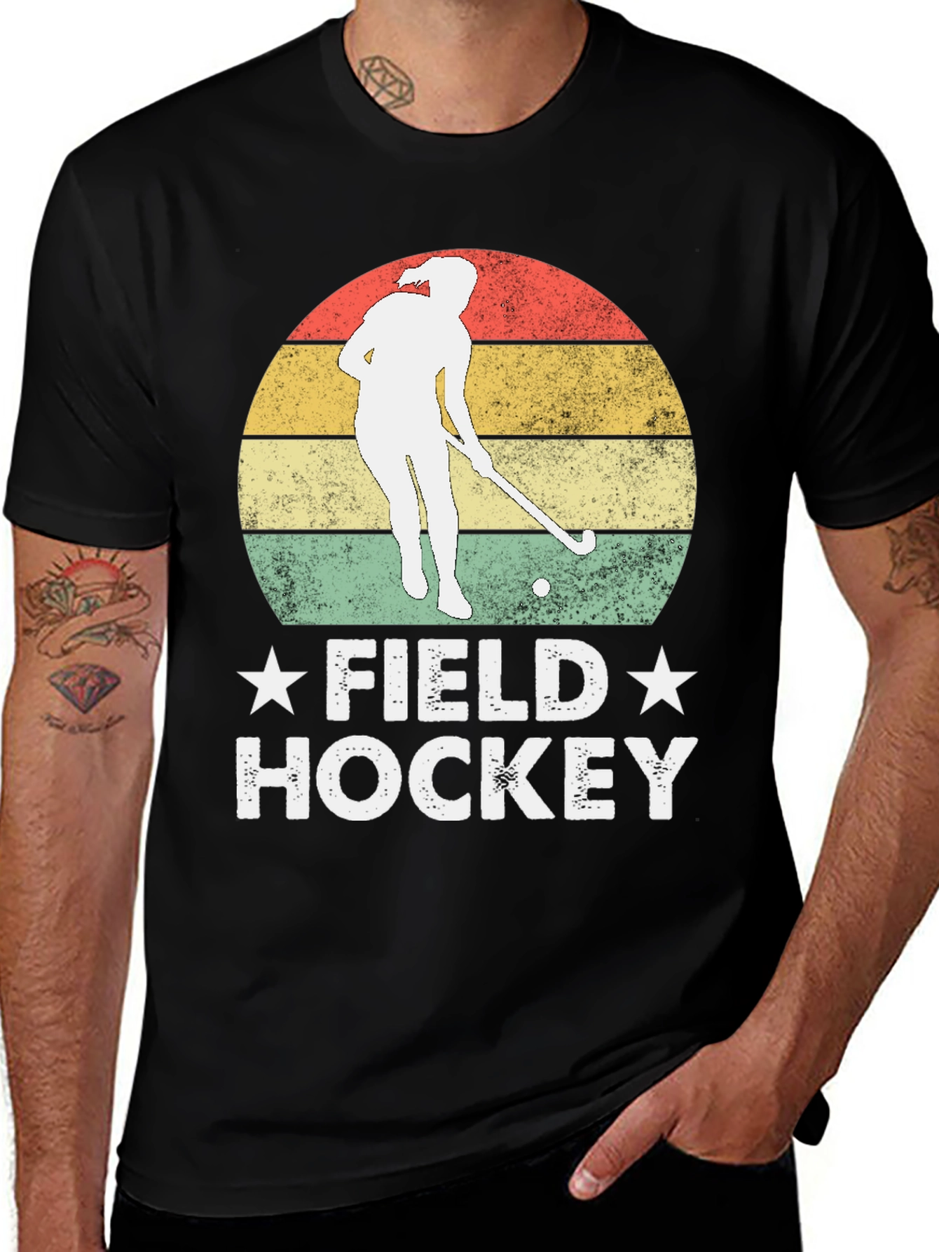Variant 28 of Vintage Field Hockey T-Shirt