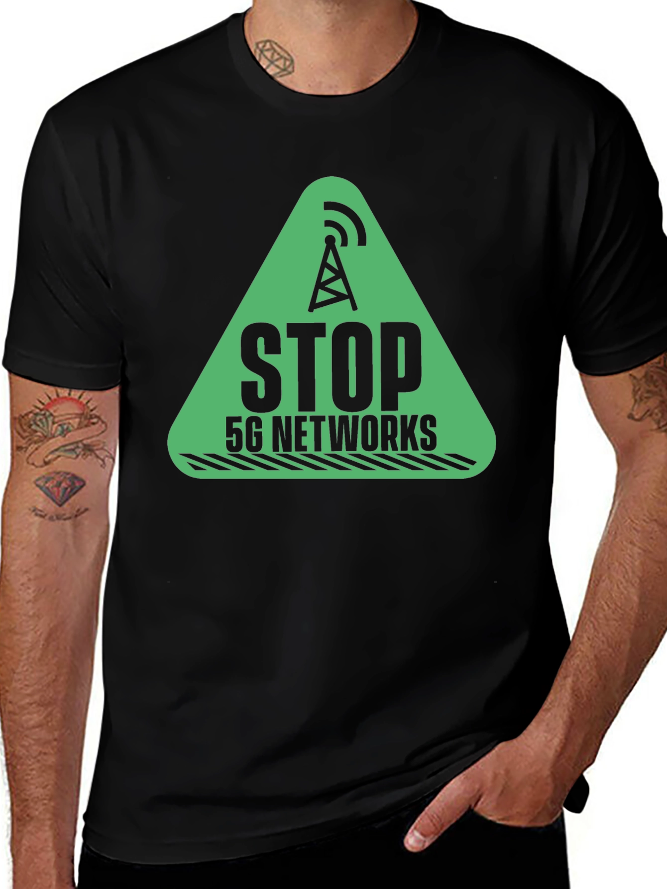 Stop 5G Networks Black T-Shirt