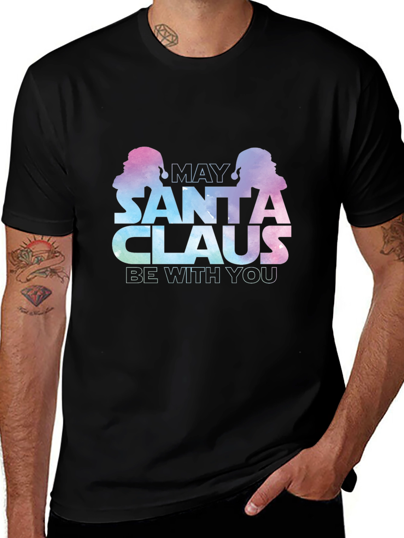 Variant 21 of May Santa Claus Be With You Black T-Shirt