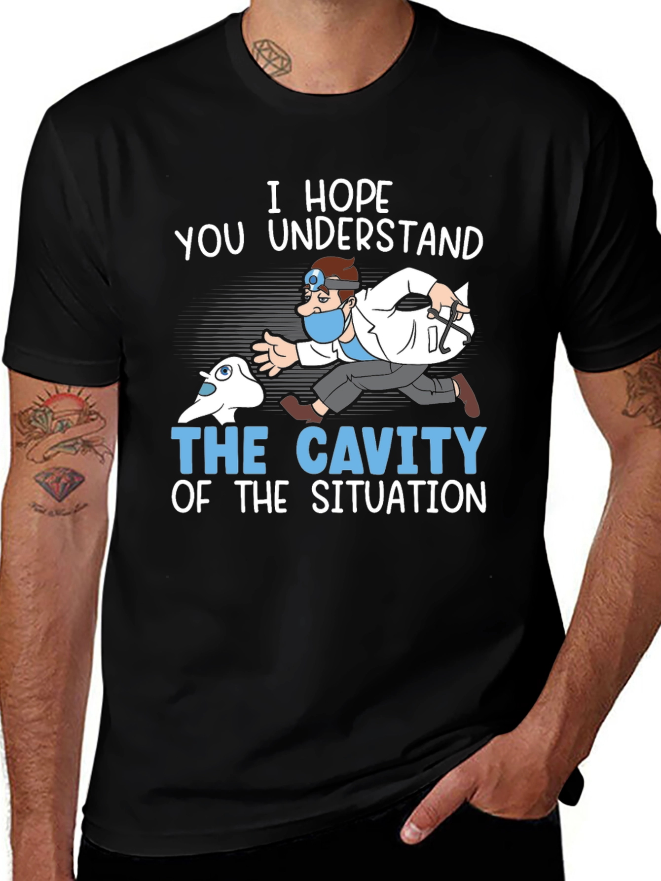 Variant 25 of Dentist Chasing Cavity Graphic T-Shirt