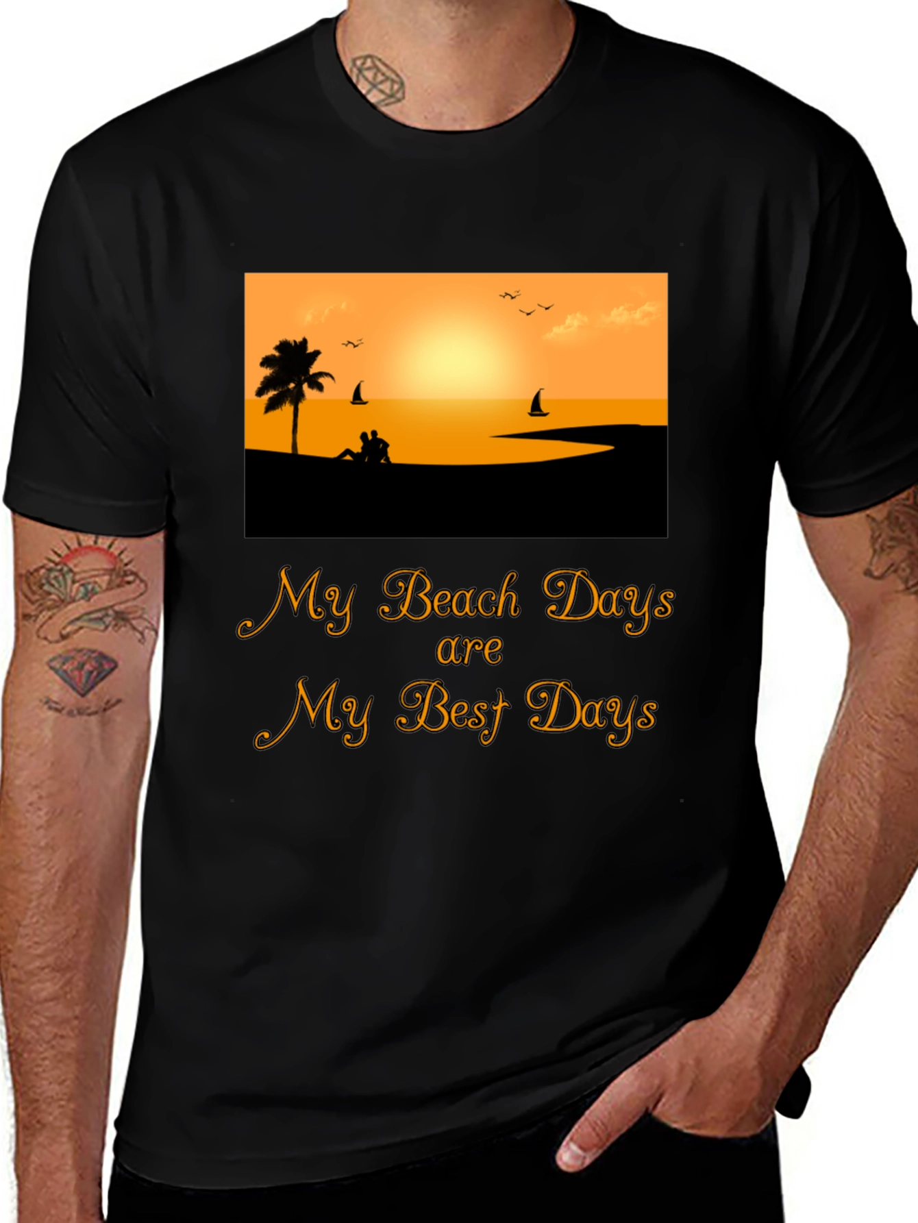 Variant 24 of Beach Days T-Shirt - Relaxed Comfort, Stylish Design
