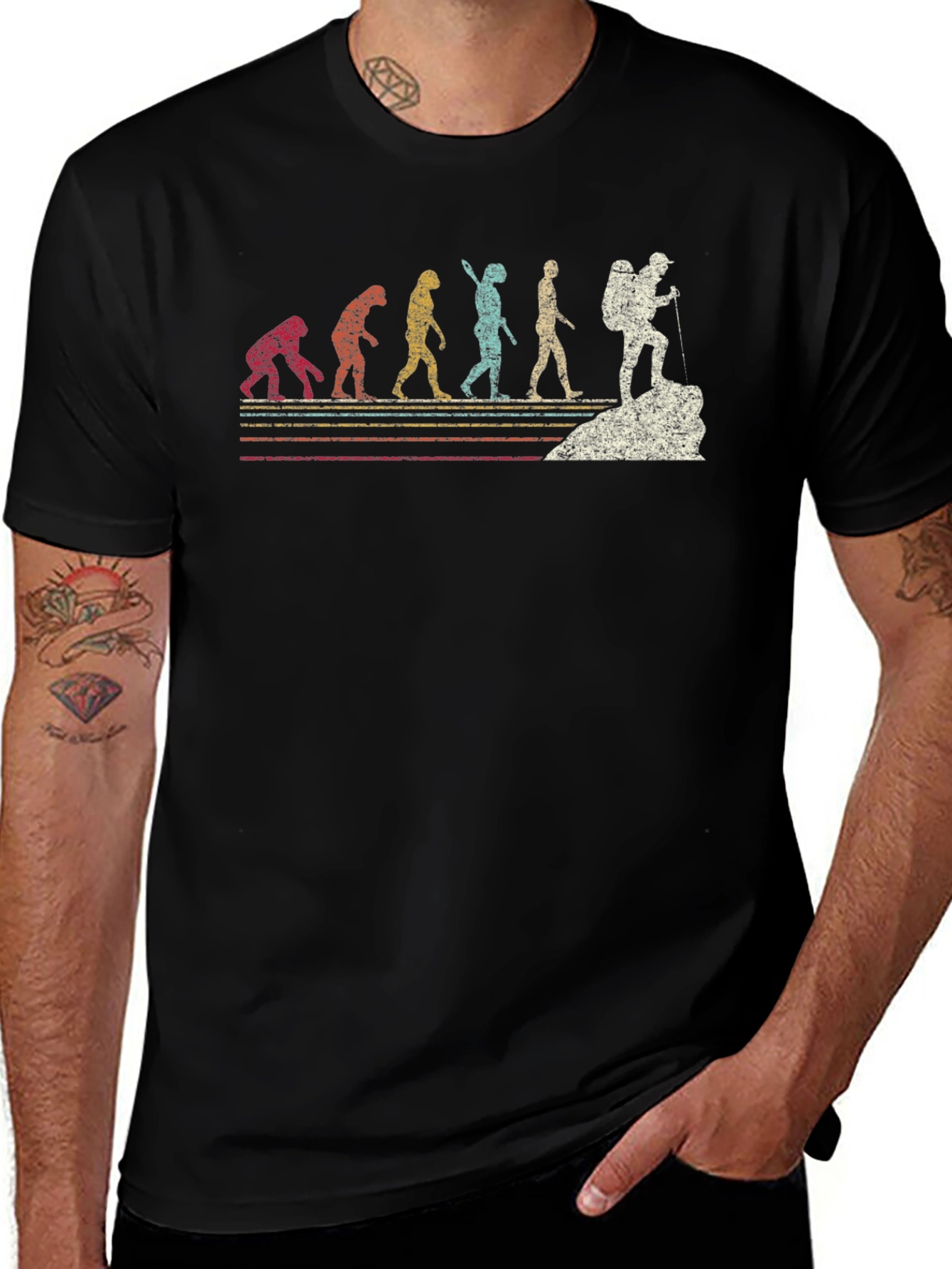 Variant 10 of Evolution of a Hiker T-Shirt
