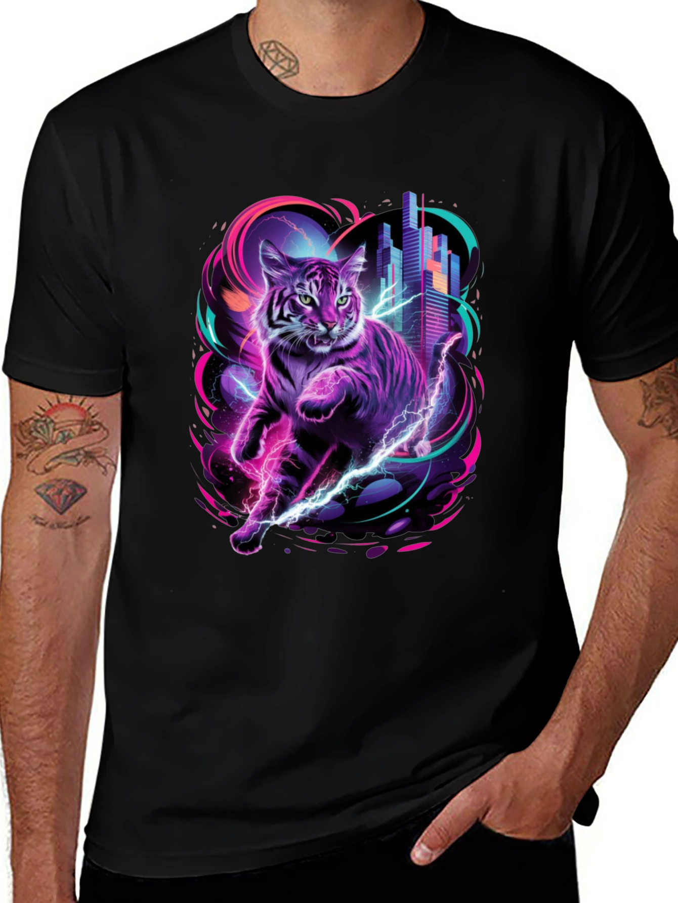 Variant 15 of Cyberpunk Cat T-Shirt