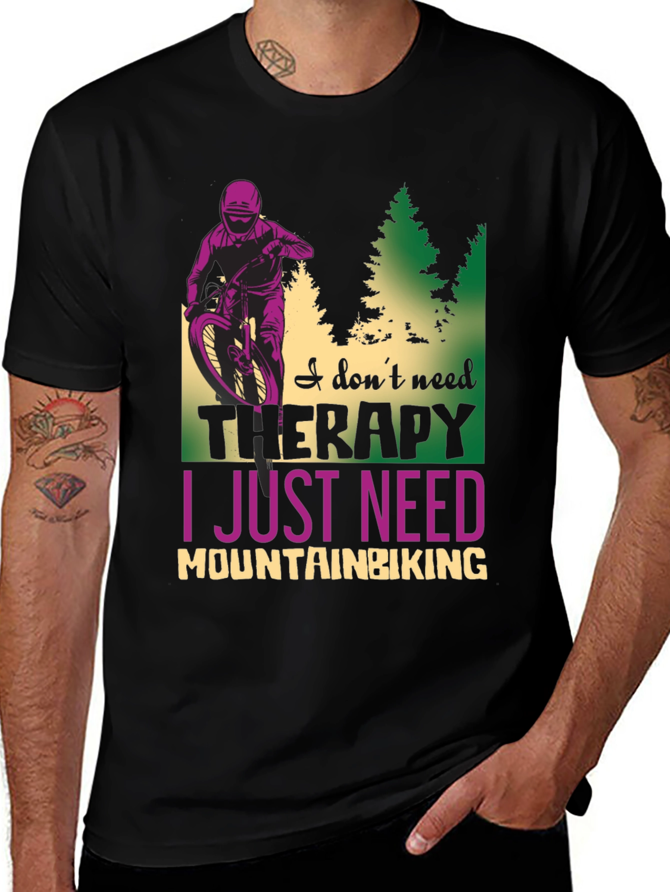 Variant 15 of Mountain Biking Therapy T-Shirt
