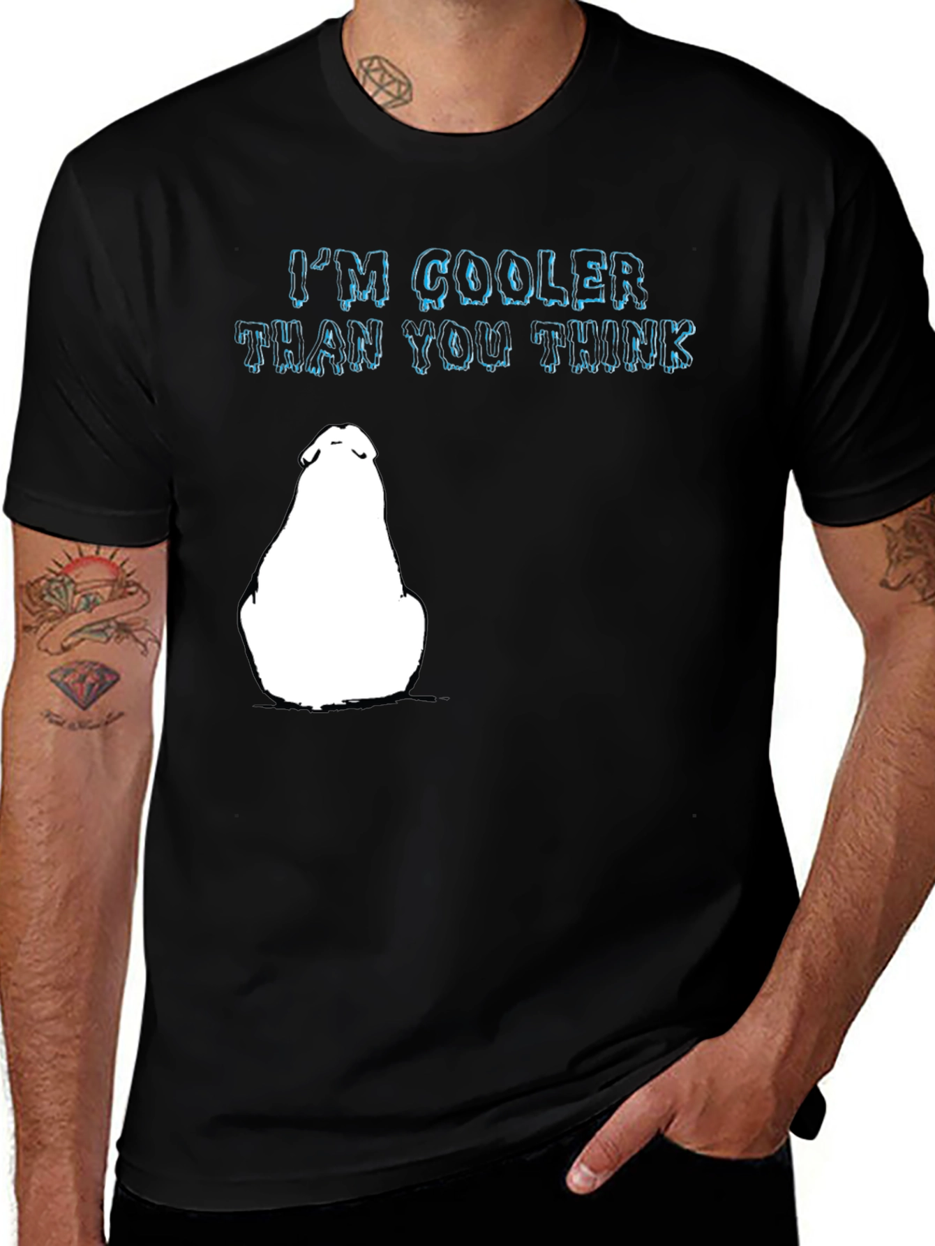 Variant 22 of Cooler Than You Think T-Shirt - Black Graphic Tee