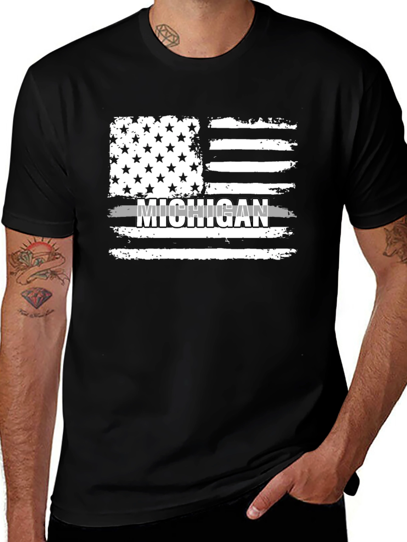 Michigan Flag Graphic Tee