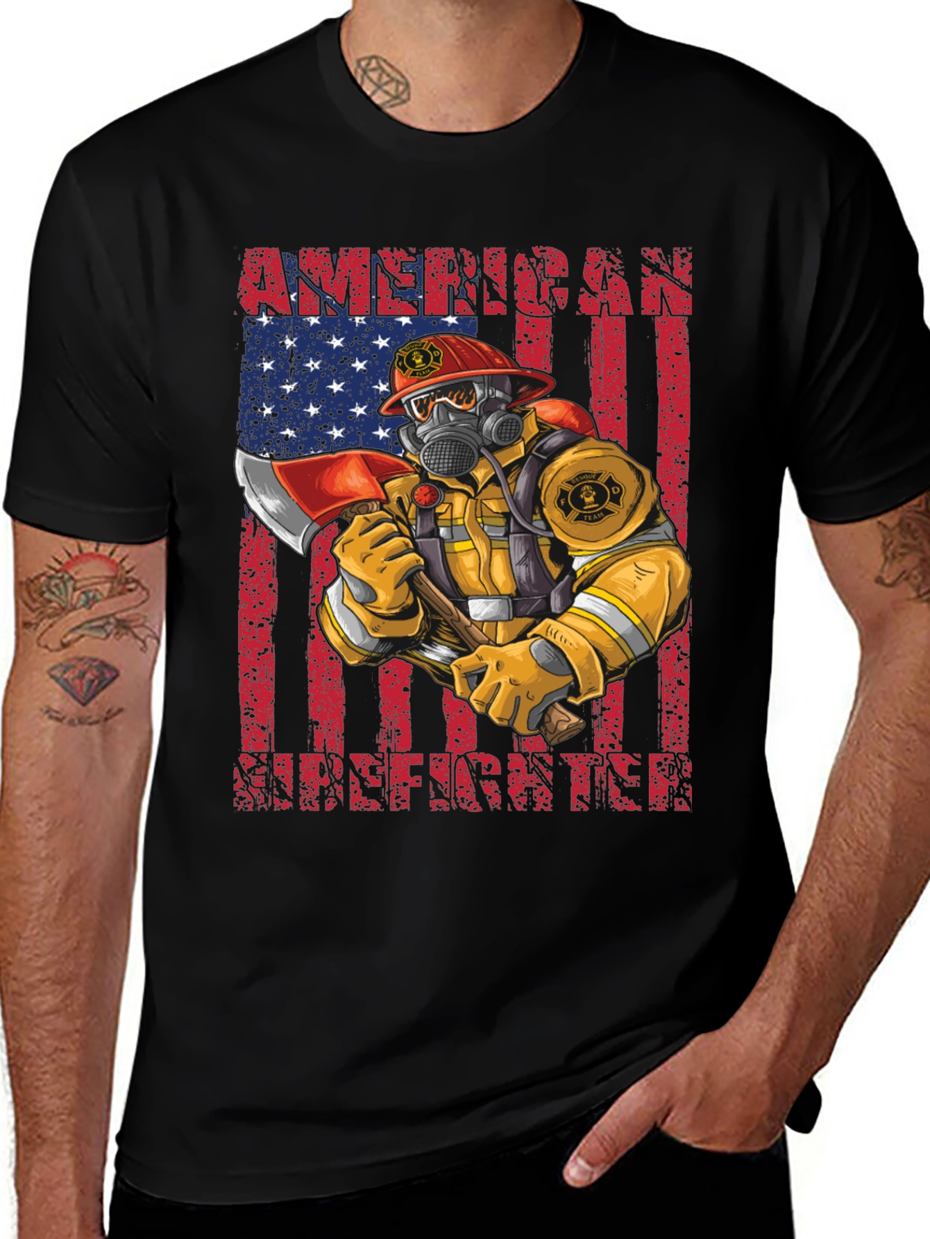 Variant 21 of American Firefighter Graphic T-Shirt