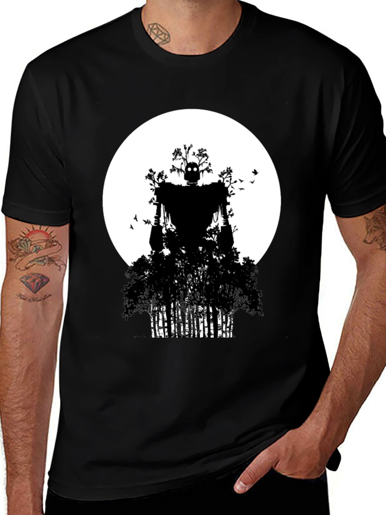 Variant 24 of Robot Silhouette Graphic Tee