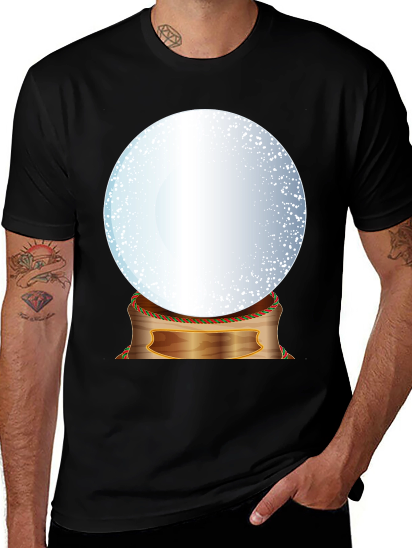 Variant 27 of Snow Globe Graphic Tee - Holiday Fun!