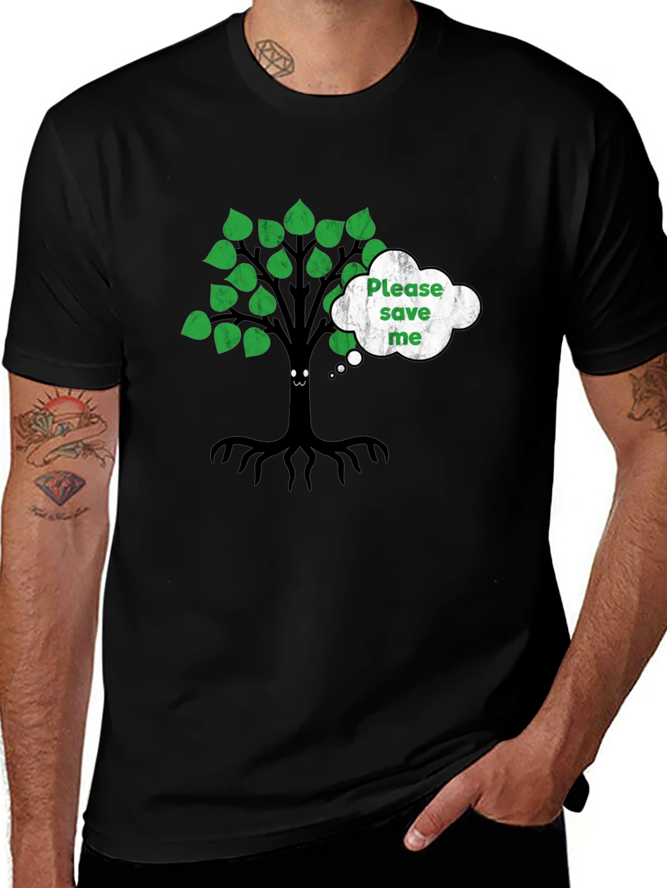 Save the Planet T-Shirt - Eco-Friendly Tree Design