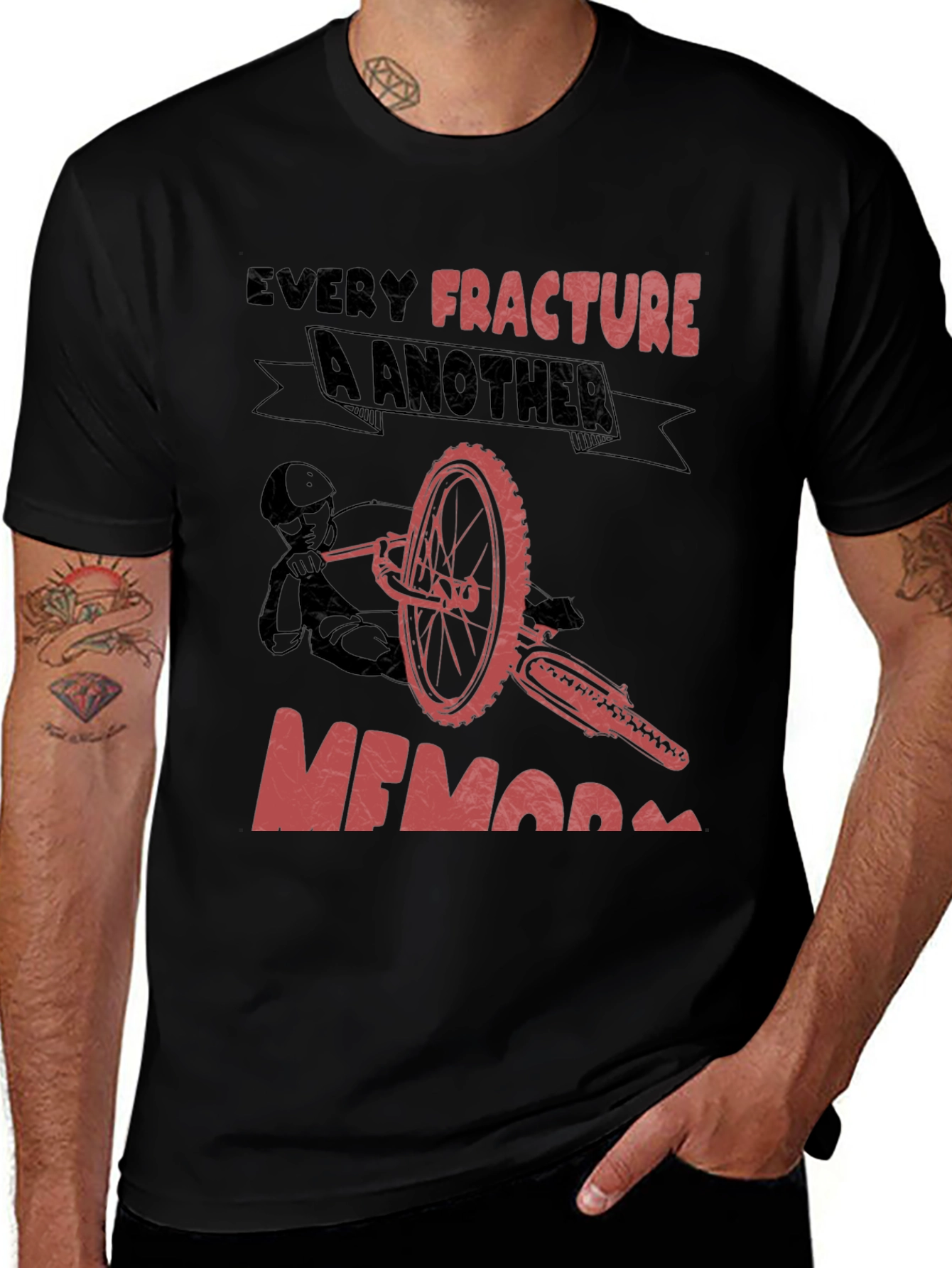 Black Every Fracture A Memory T-Shirt Biker Tee main image