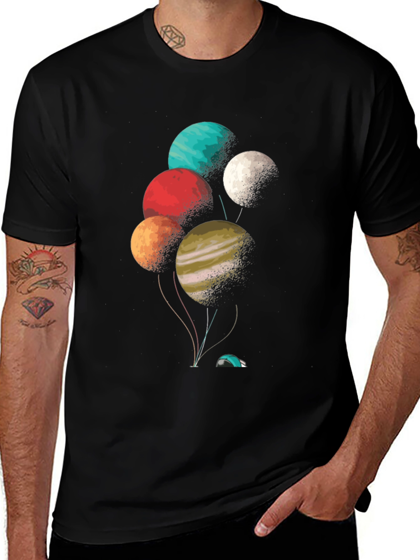 Planetary Balloons Graphic T-Shirt
