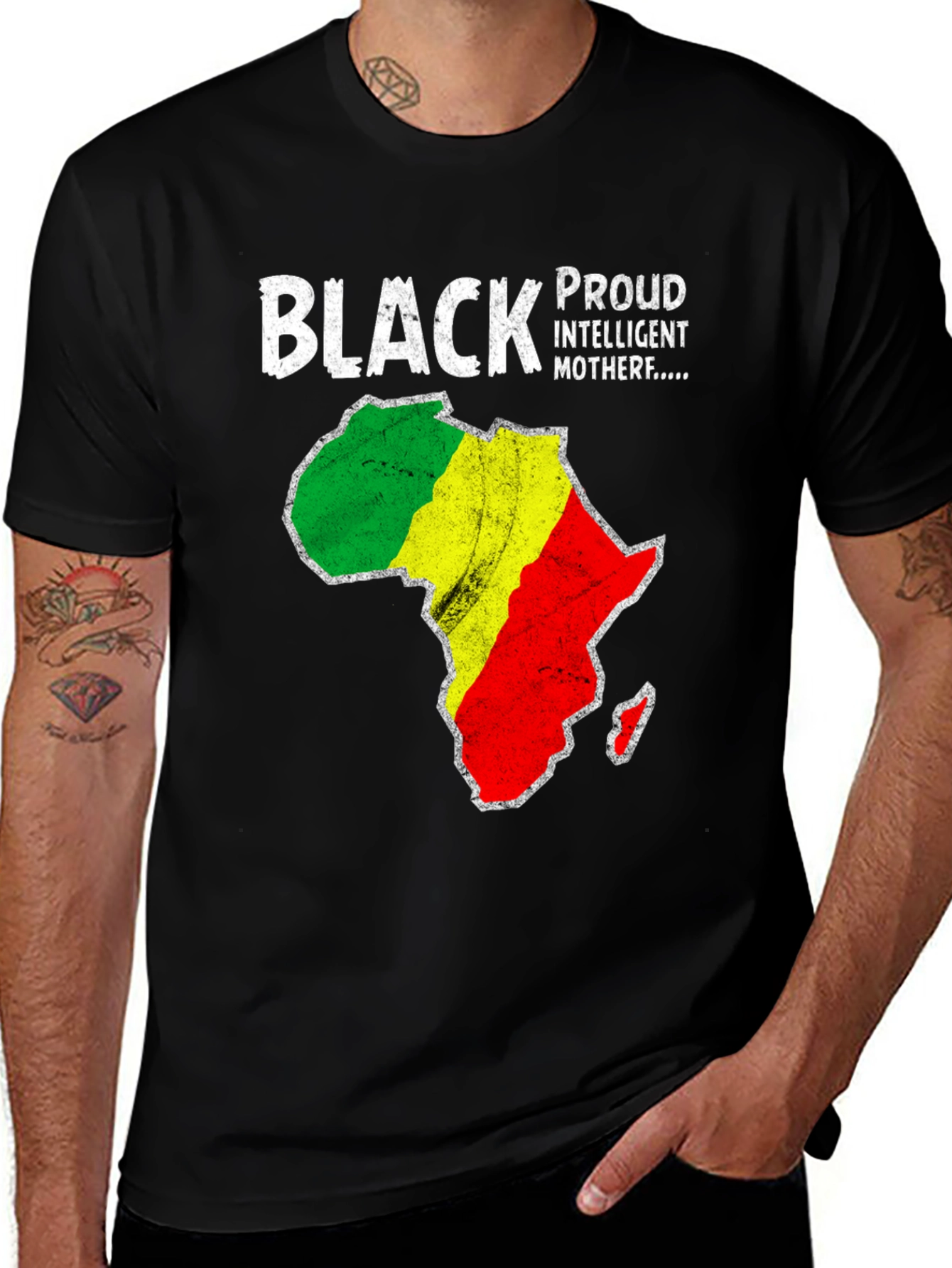 Variant 15 of Black Pride Africa Map T-Shirt
