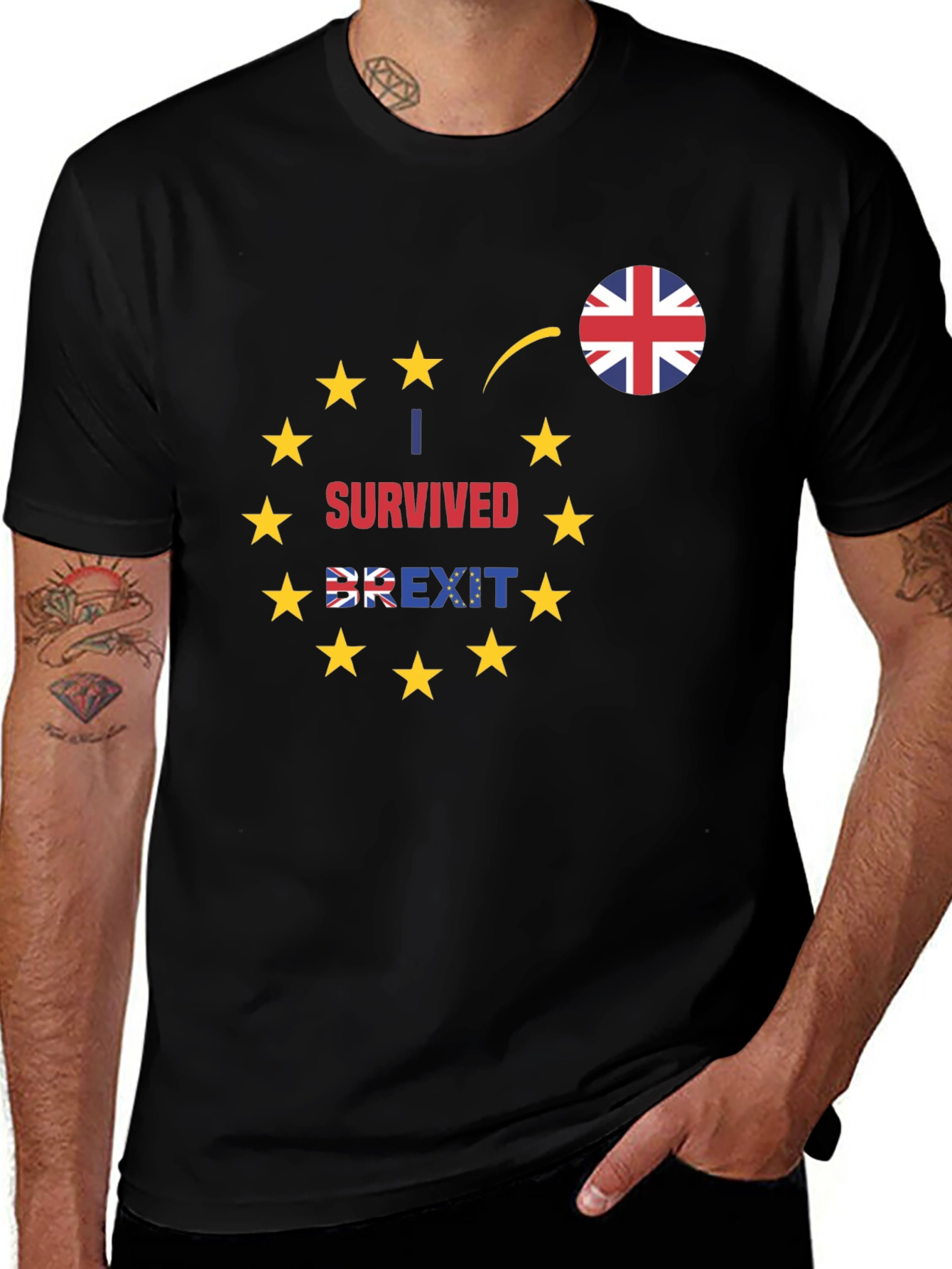 I Survived Brexit T-Shirt EU Political Humor Novelty Tee
