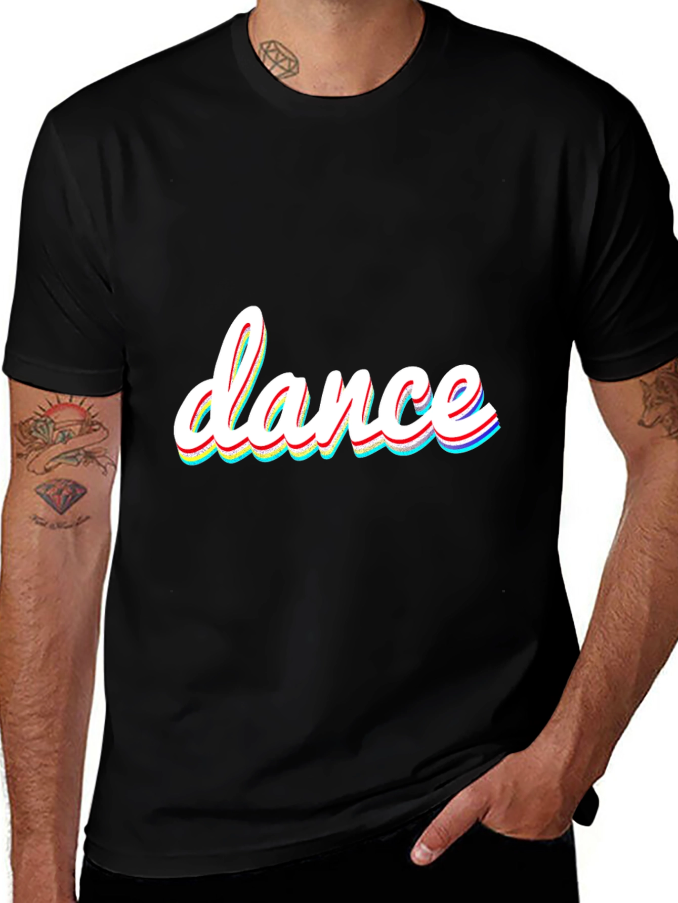 Variant 27 of Dance Graphic Black T-Shirt