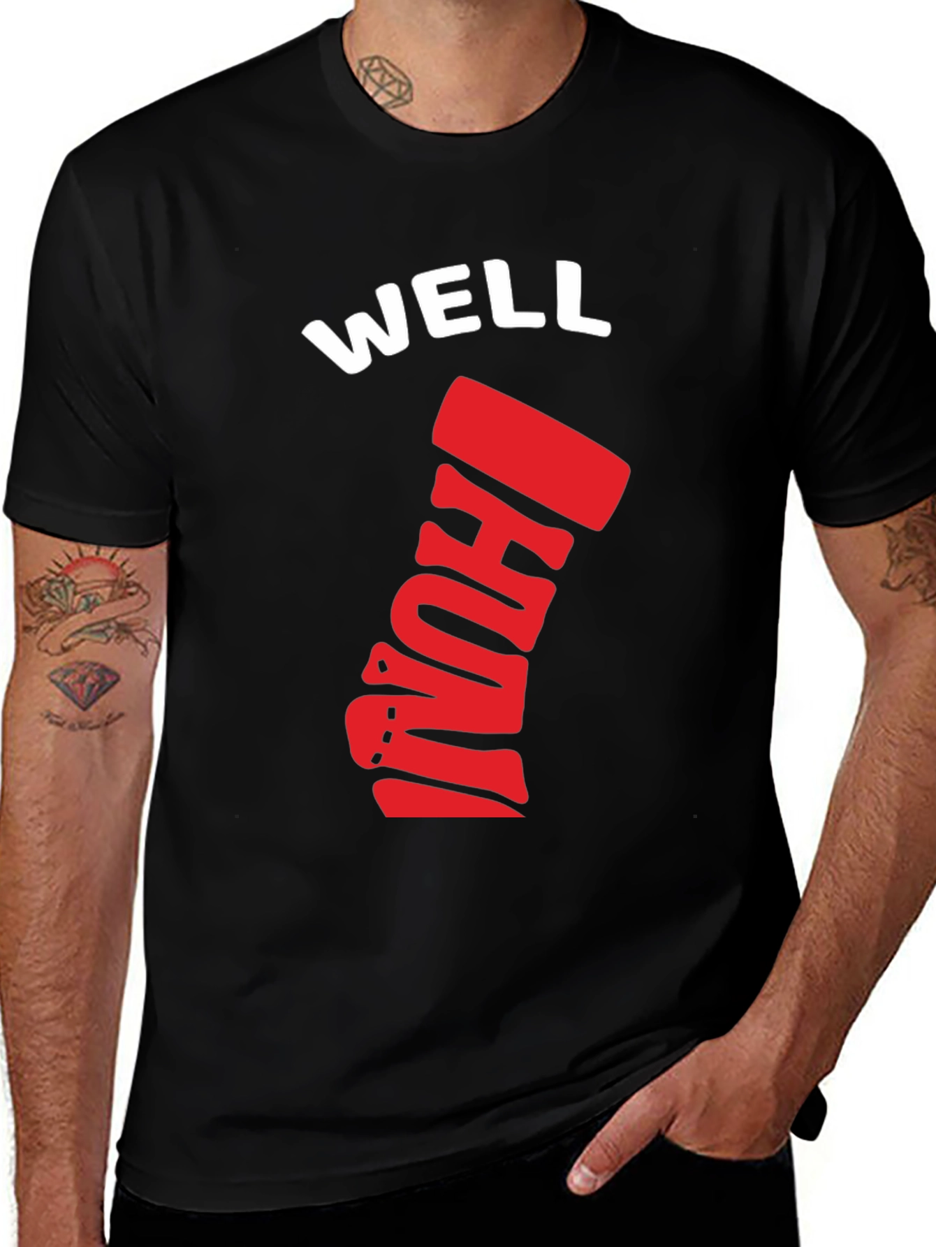 Variant 29 of Well I Dunno T-Shirt - Black Cotton Graphic Tee