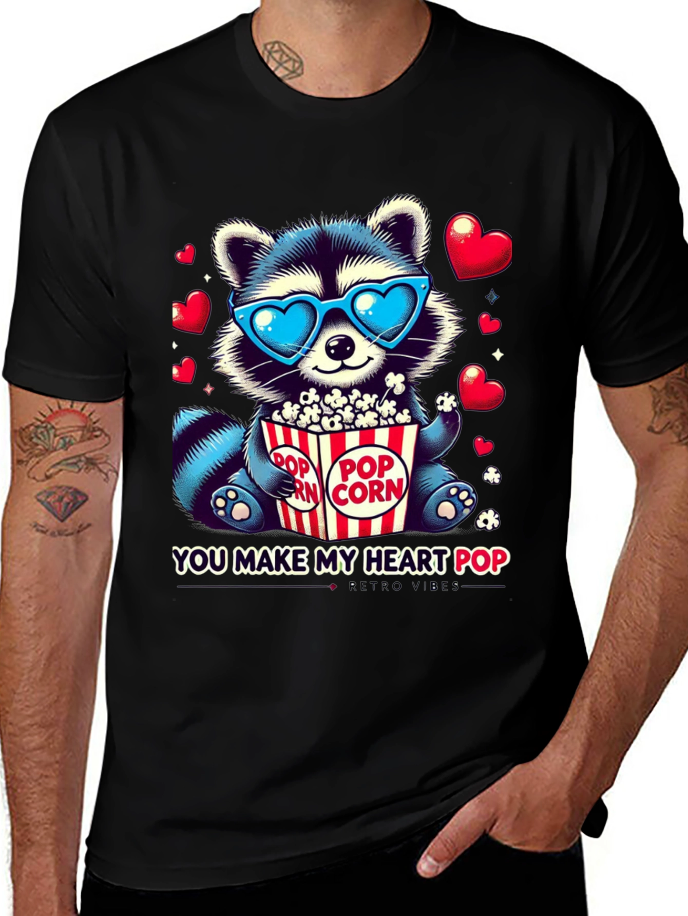 Variant 16 of Heart Pop Raccoon T-Shirt