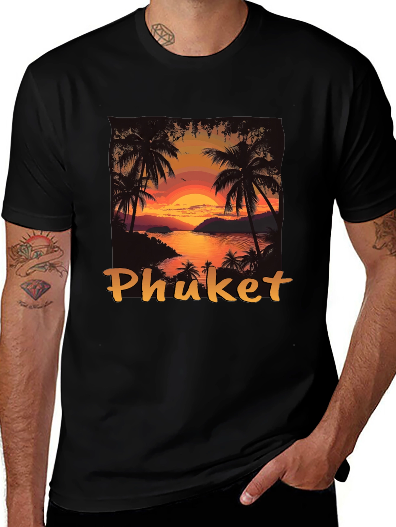 Phuket Sunset T-Shirt - Tropical Island Style