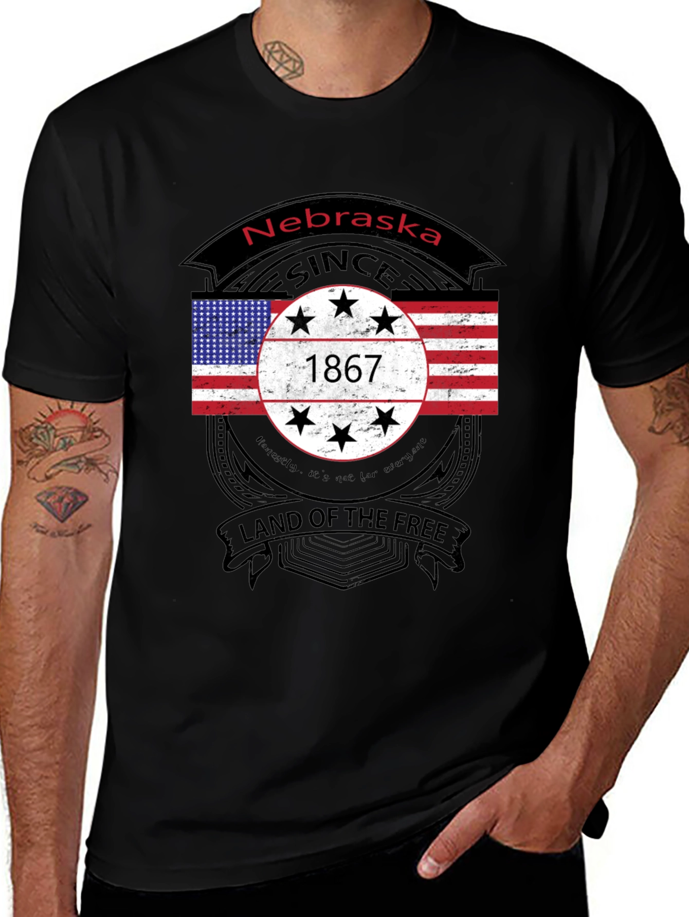 Nebraska Pride Tee - Land of the Free