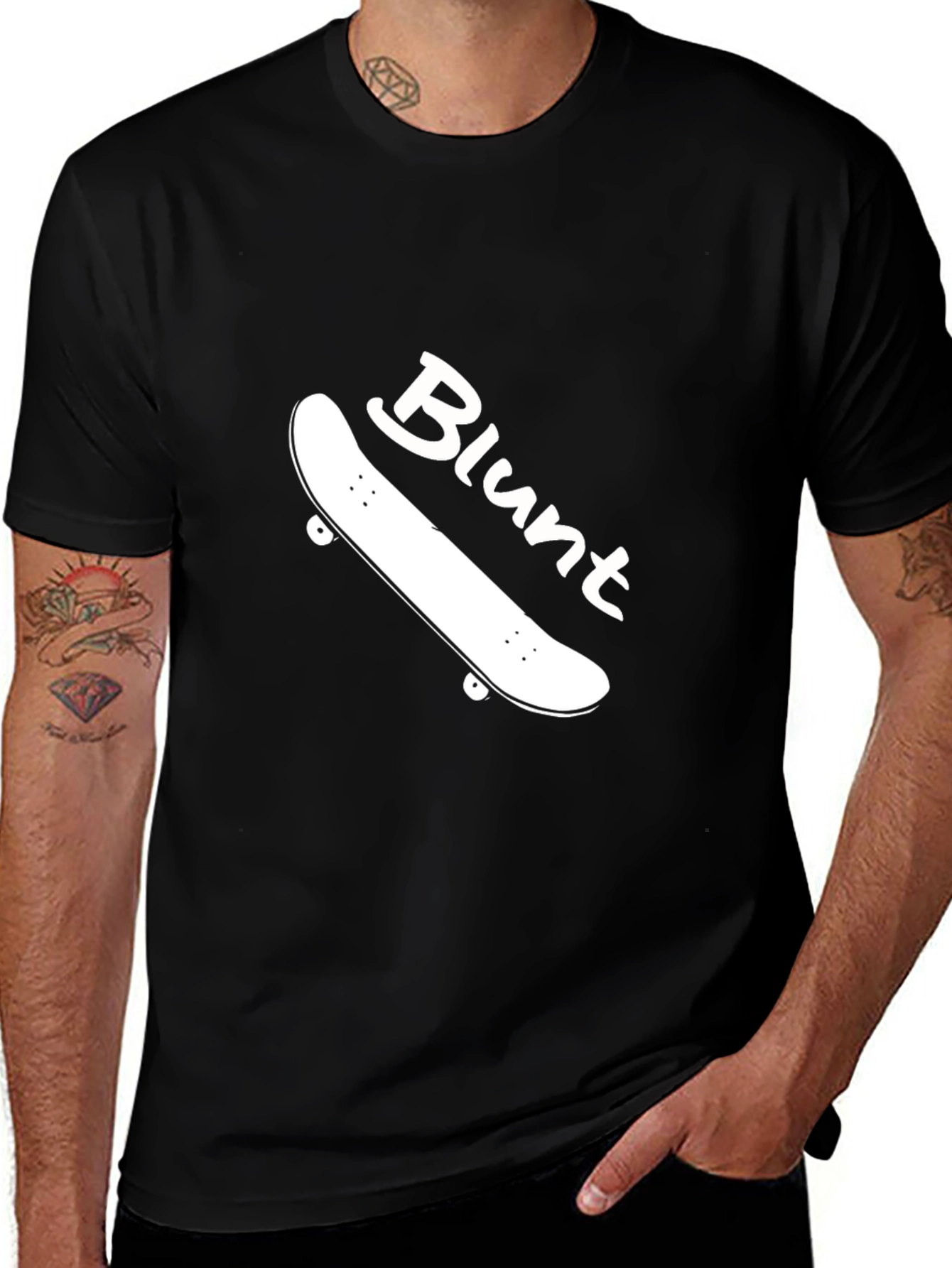 Variant 6 of Blunt Skateboard T-Shirt - Black Cotton Tee