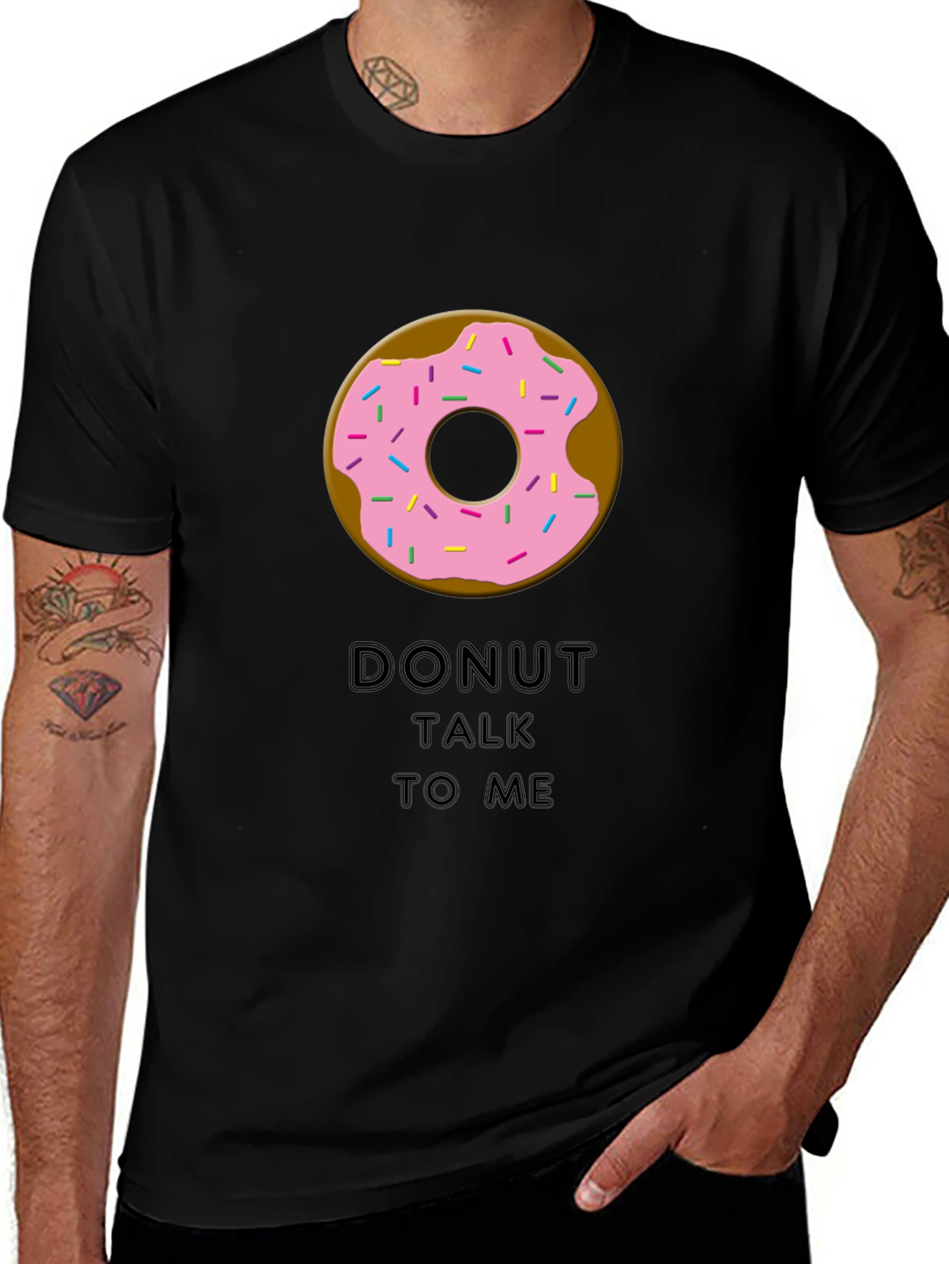 Variant 18 of Donut Talk To Me Graphic T-Shirt - Funny Unisex Tee