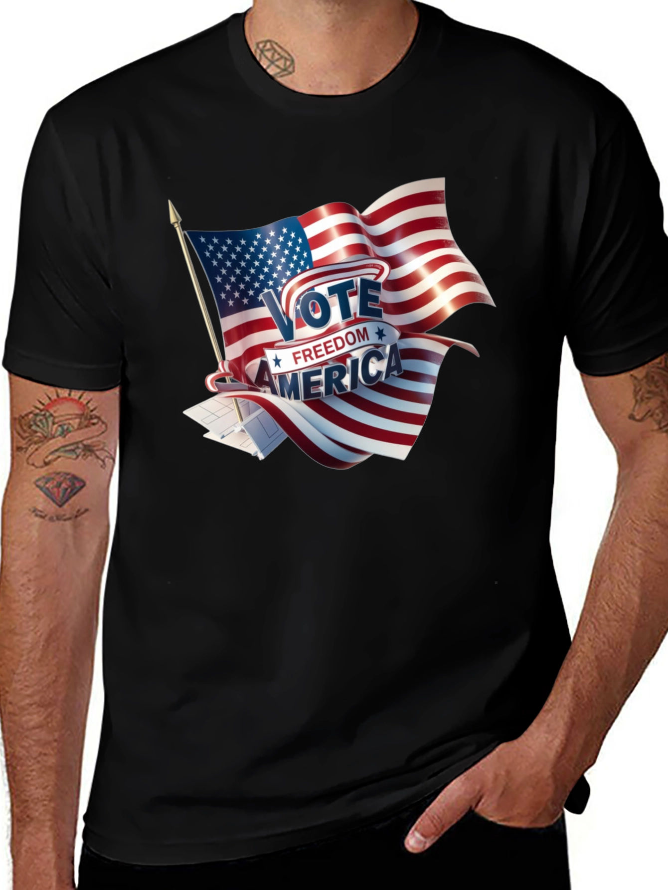 Variant 6 of Vote Freedom America Graphic T-Shirt