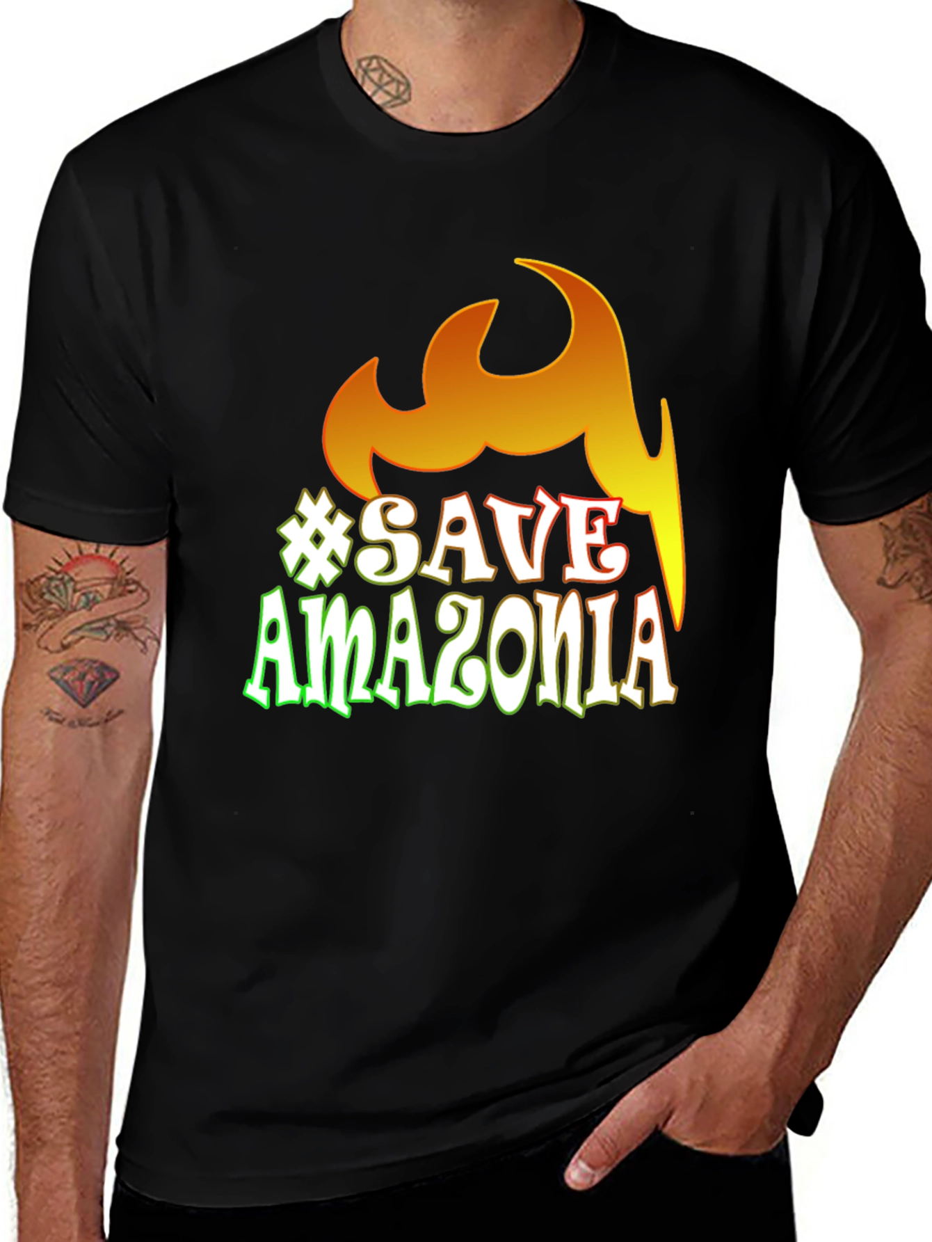 Variant 23 of Save Amazonia Graphic Tee - Black T-Shirt