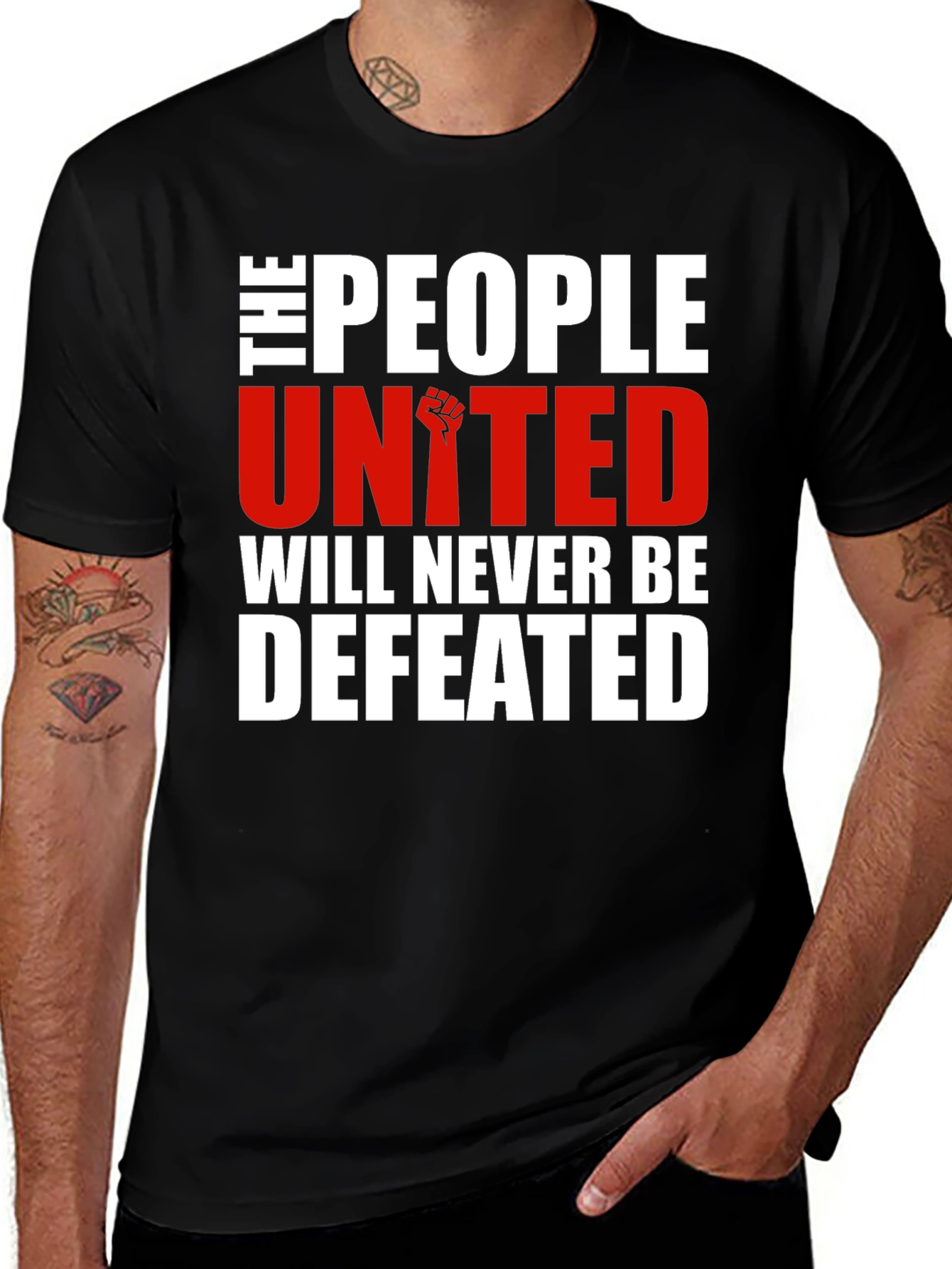 United People Graphic Tee - Never Defeated T-Shirt