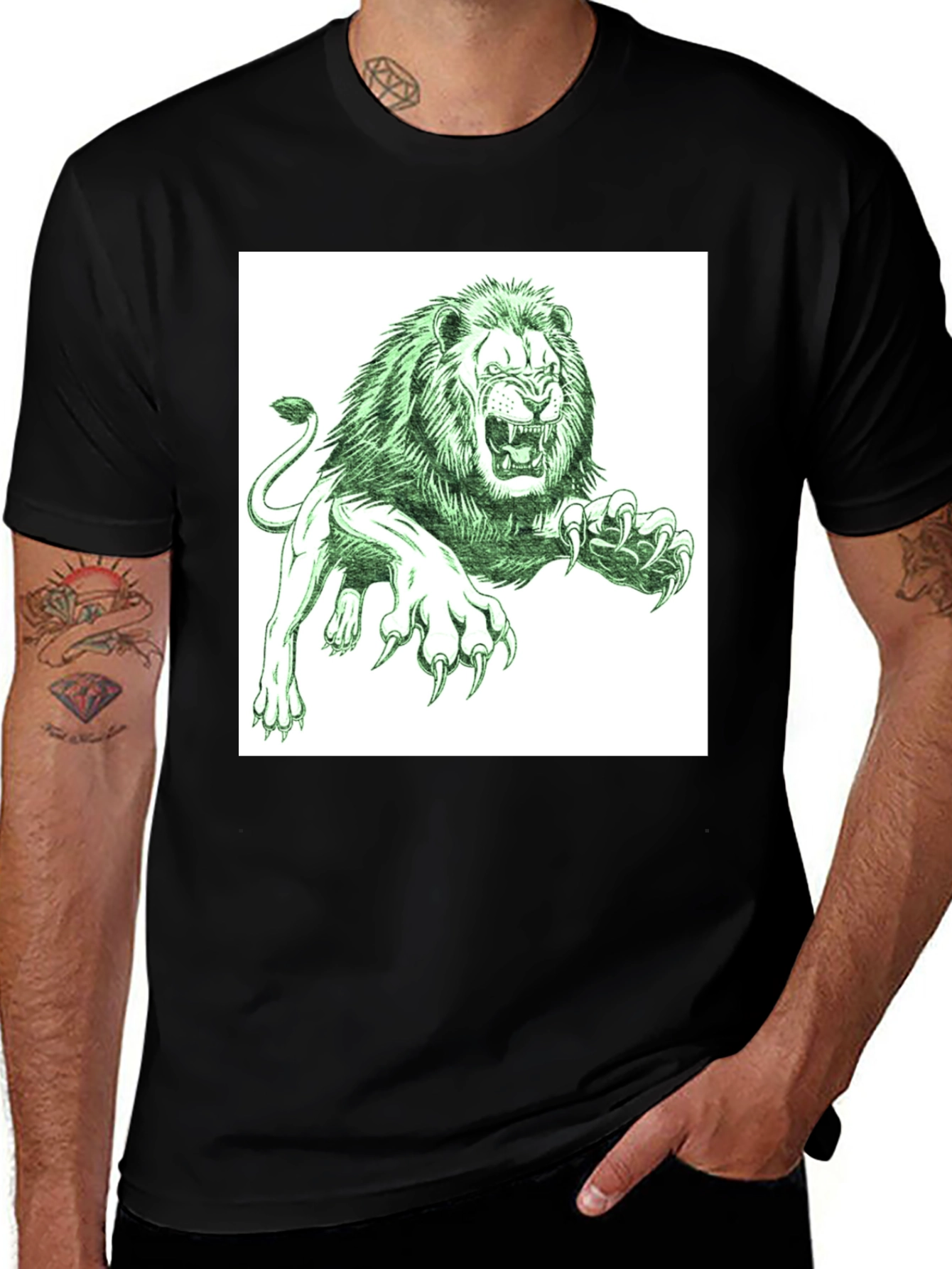 Variant 14 of Lion Graphic Tee - Men's Short Sleeve