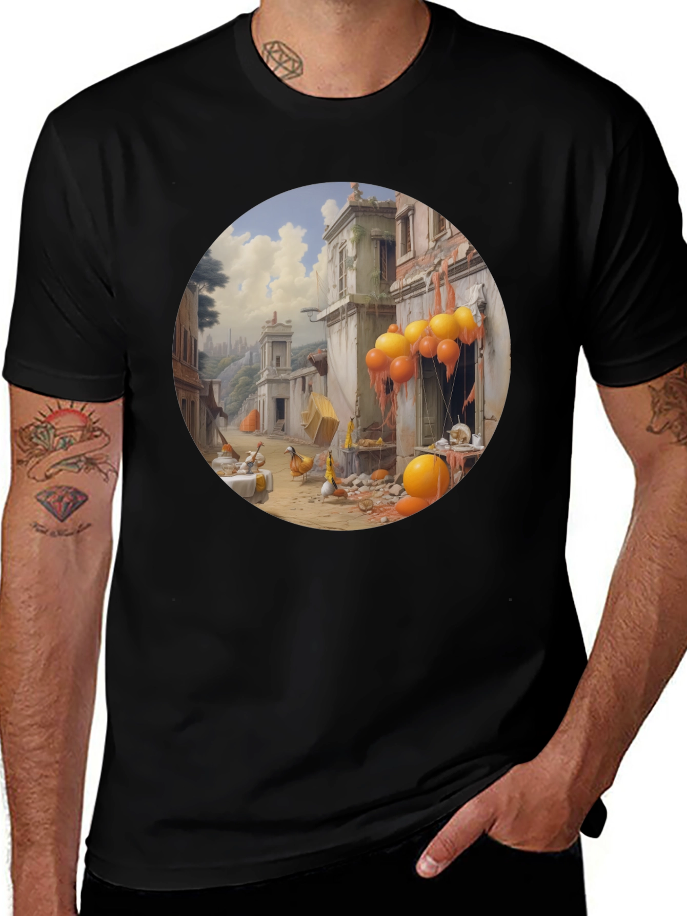 Variant 11 of Surreal Cityscape Graphic Tee