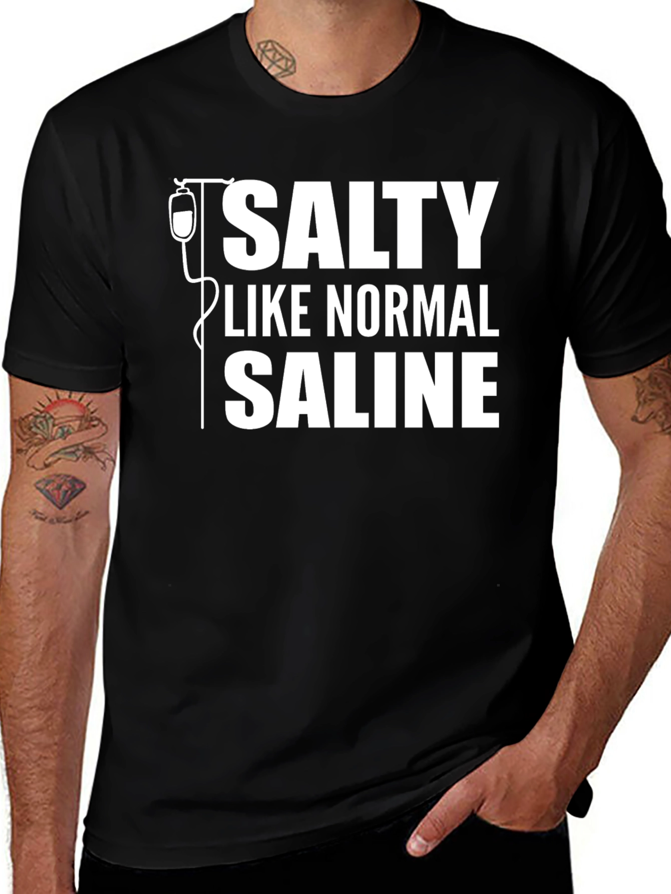 Variant 5 of Salty Like Normal Saline T-Shirt - Funny Medical Humor