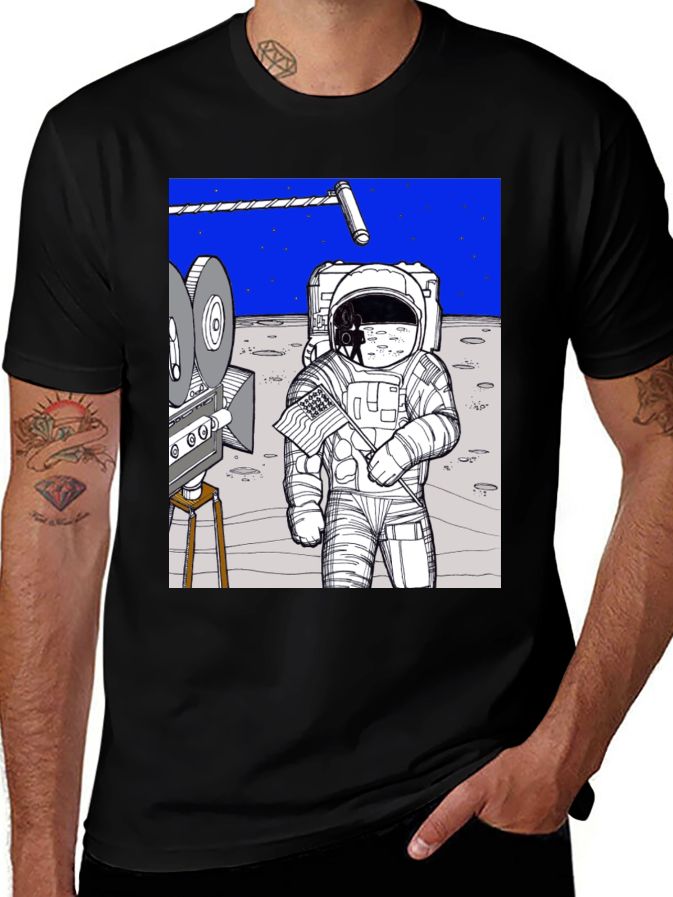 Variant 4 of Conspiracy Moon Landing Tee